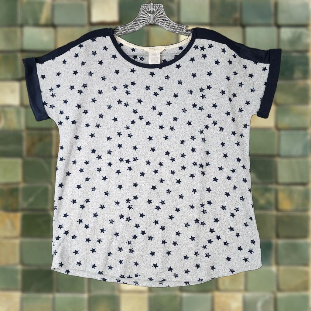 Lucky Brand Lucky Brand T-Shirt Womens Gray Star Short Sleeve Tee L Women Size L Gray Stars Super Soft Size 36" / US 14 / IT 50 - 1 Thumbnail