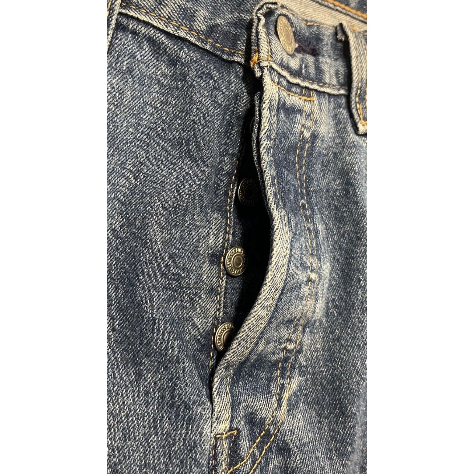 Levi's VINTAGE Levi's 501 XX Button Fly Denim Jeans Size 33x31 Blue Big E Mens Size US 33 - 4 Thumbnail