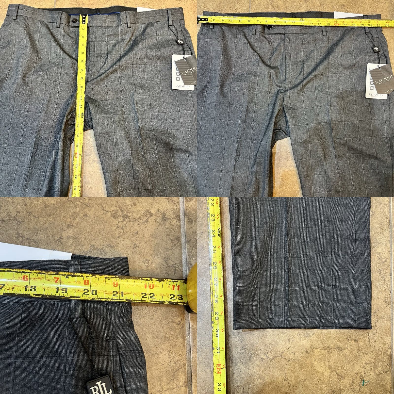 Ralph Lauren Ralph Lauren Men's Classic-Fit UltraFlex Stretch Flat Front Pants 42x30 Gray Slim/Regular? No, keep original data. Size US 42 / EU 58 - 8 Thumbnail
