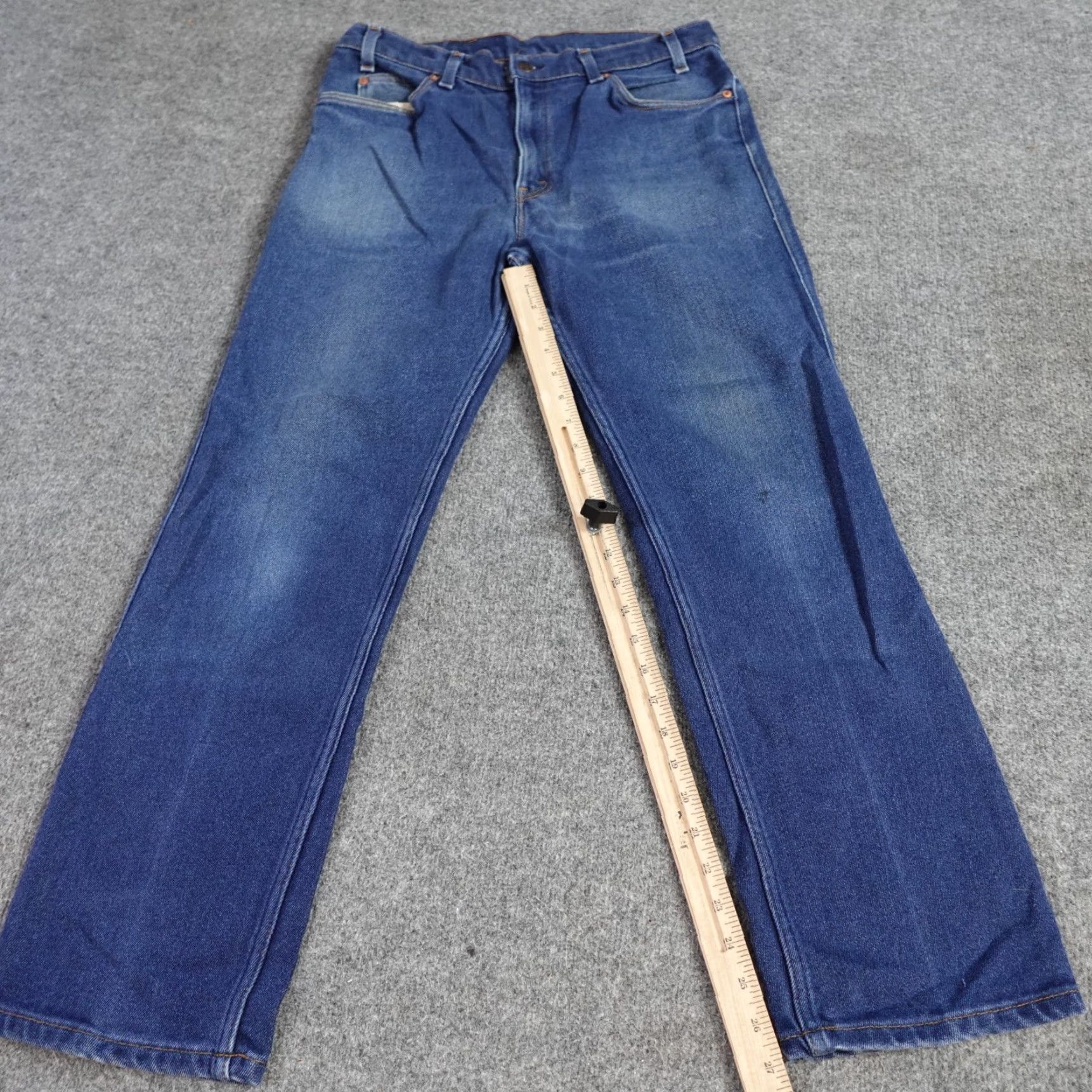 Levi's VINTAGE Levi's 515 Jeans 33 x 27 Blue USA Made Denim Solid Belt Loops Mens Jeans 515 Straight (Inseam 27) 33" Waist Blue Vintage USA Made Size US 33 - 2 Thumbnail