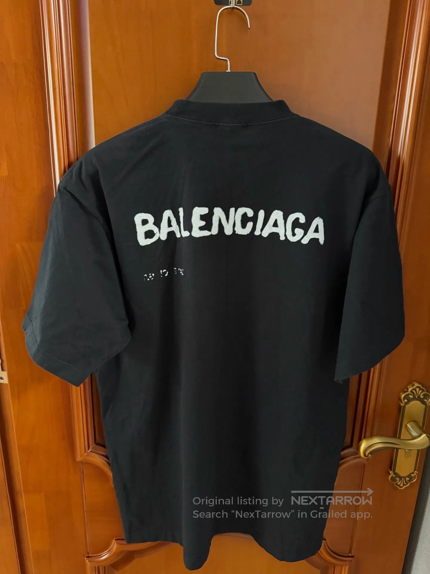 Balenciaga Balenciaga Black T-shirt with splashed logo| Size US XS / EU 42 / 0 - 2 Thumbnail