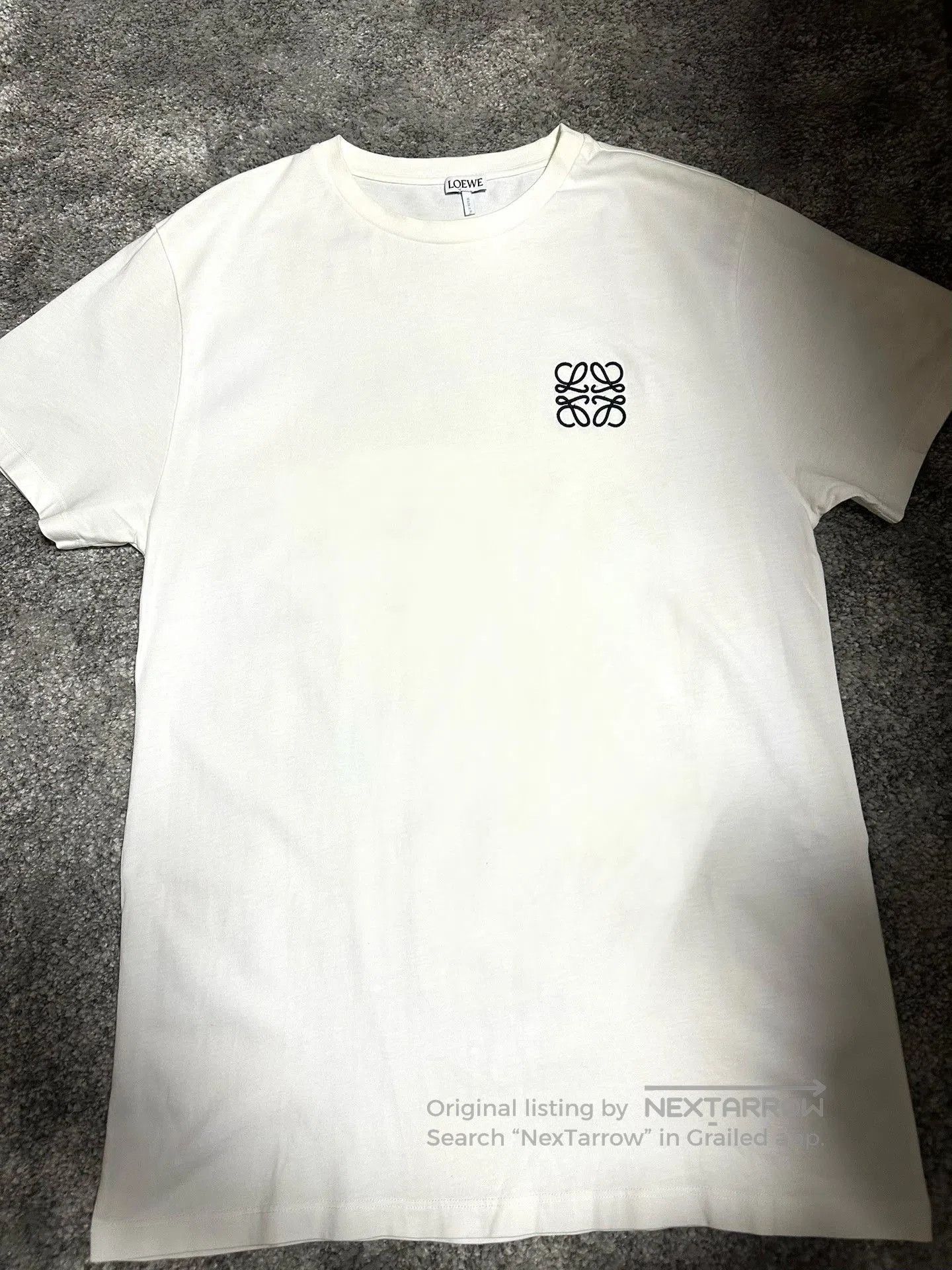 Loewe LOEWE White Anagram Embroidered T. Size US S / EU 44-46 / 1 - 1 Thumbnail