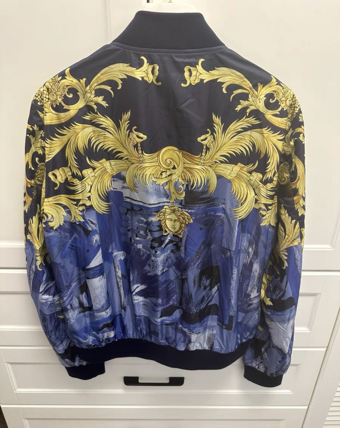 Versace Versace Medusa Print Blue Bomber Jacket - dmc Size US M / EU 48-50 / 2 - 5 Thumbnail