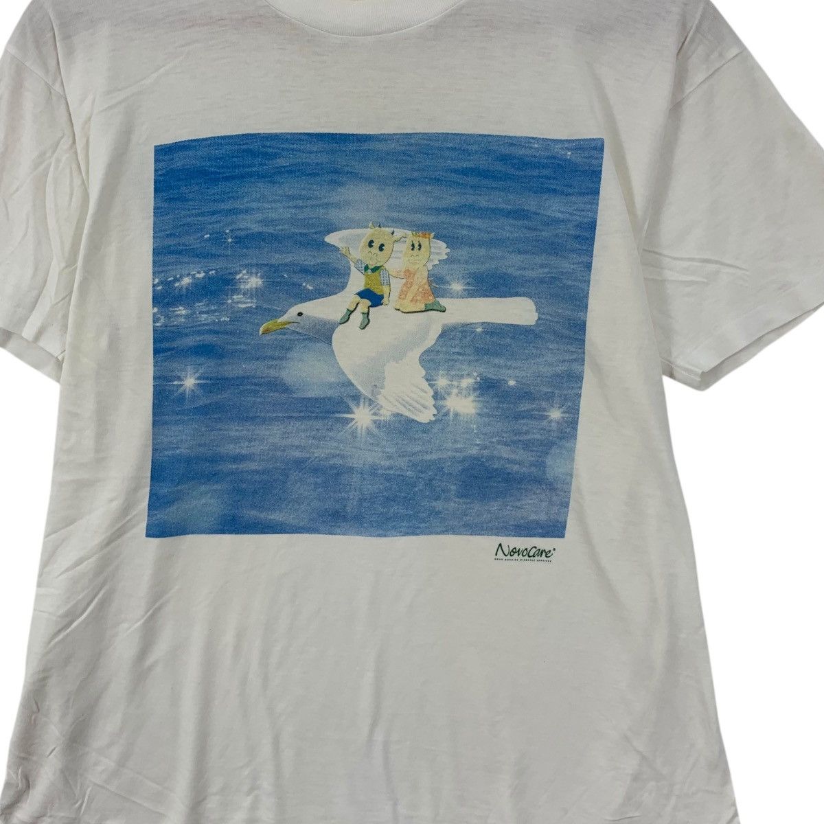 Vintage Vintage 90’ NOVO NORDISK HEALTHCARE Cartoon Tee Shirt Top Size M / US 6-8 / IT 42-44 - 3 Thumbnail