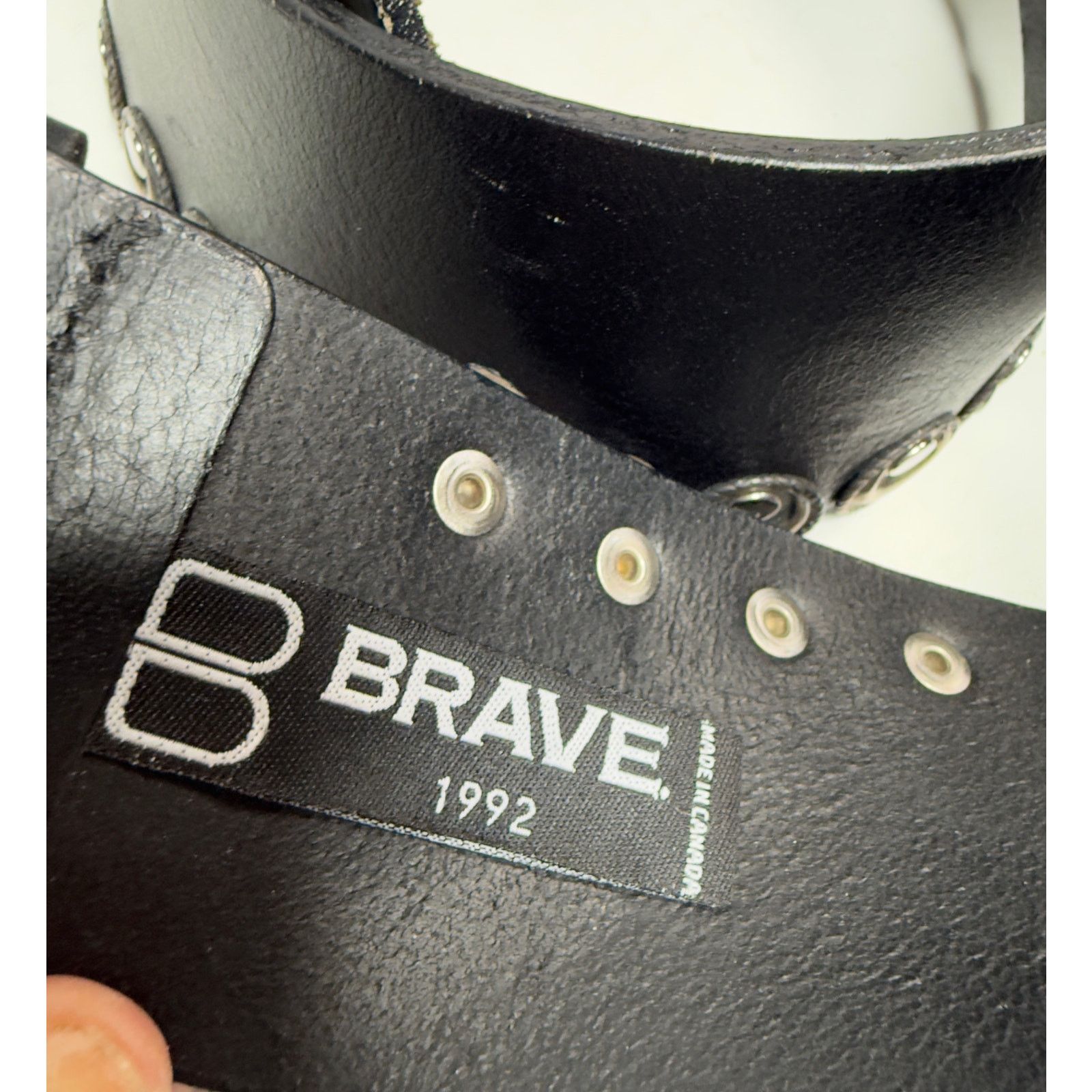 Designer Brave made in Canada Wide Leather Hip Waist Belt size 38 Size ONE SIZE - 9 Thumbnail