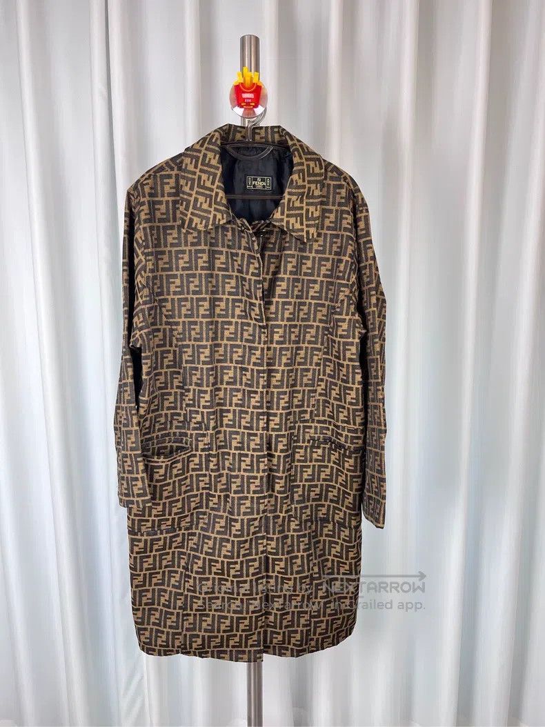 Fendi Fendi Printed Long Windbreaker Coat Size US M / EU 48-50 / 2 - 1 Thumbnail