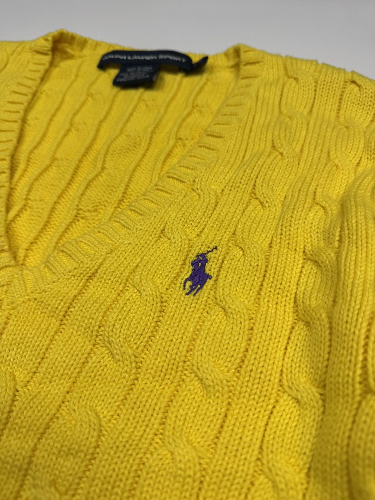 Polo Ralph Lauren Vintage Polo Ralph Lauren Woman Chanky Knit V-neck Sweater Size L / US 10 / IT 46 - 4 Thumbnail