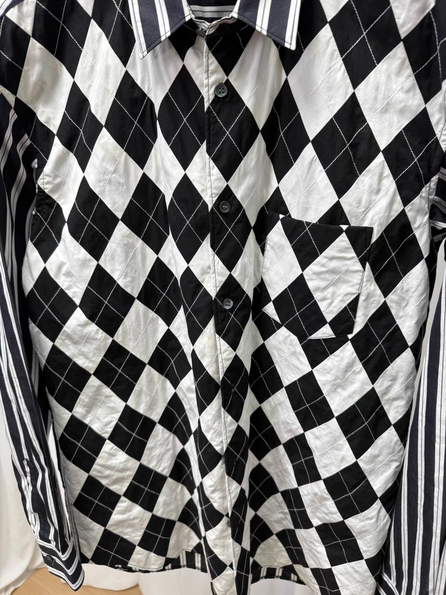 Comme des Garcons Comme des Garçons Patchwork Plaid Button-Up K20 Size US L / EU 52-54 / 3 - 3 Thumbnail