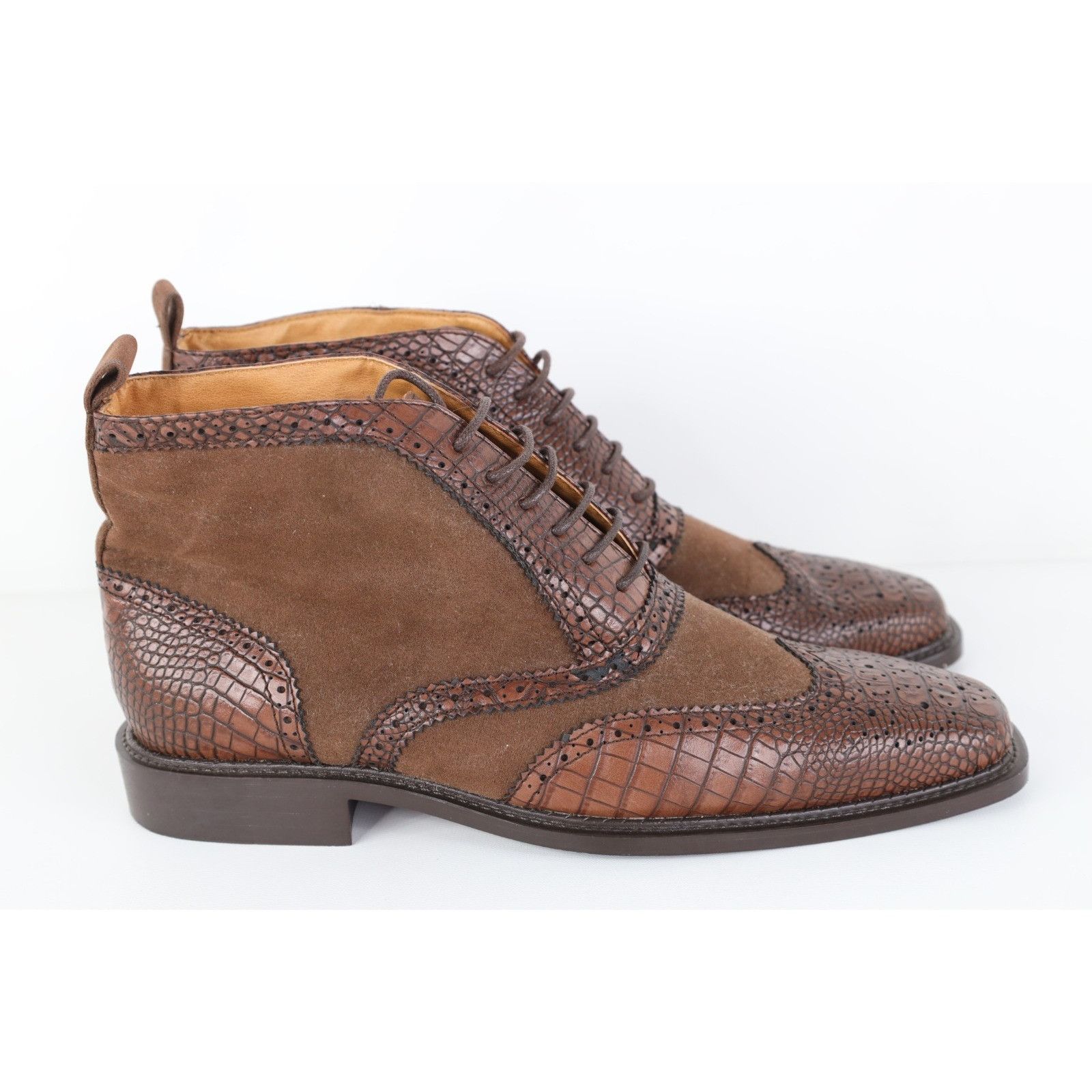 Vintage Vintage Suede Leather Faux Alligator Chukkas Boots Size US 9.5 / EU 42-43 - 4 Thumbnail