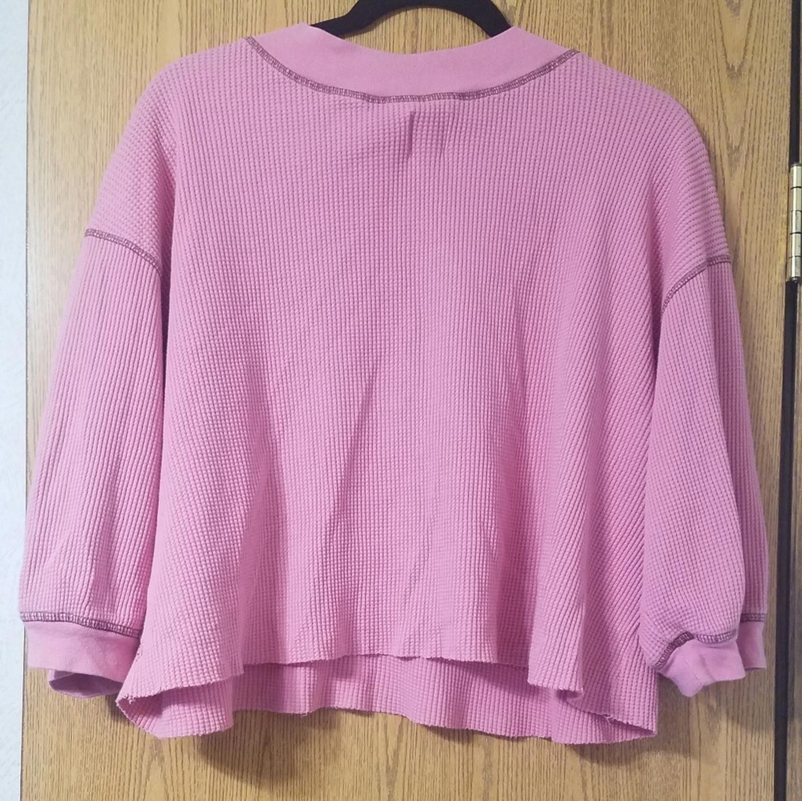 Other BCG Pink Waffle Knit Pullover Size Medium Size M / US 6-8 / IT 42-44 - 2 Thumbnail