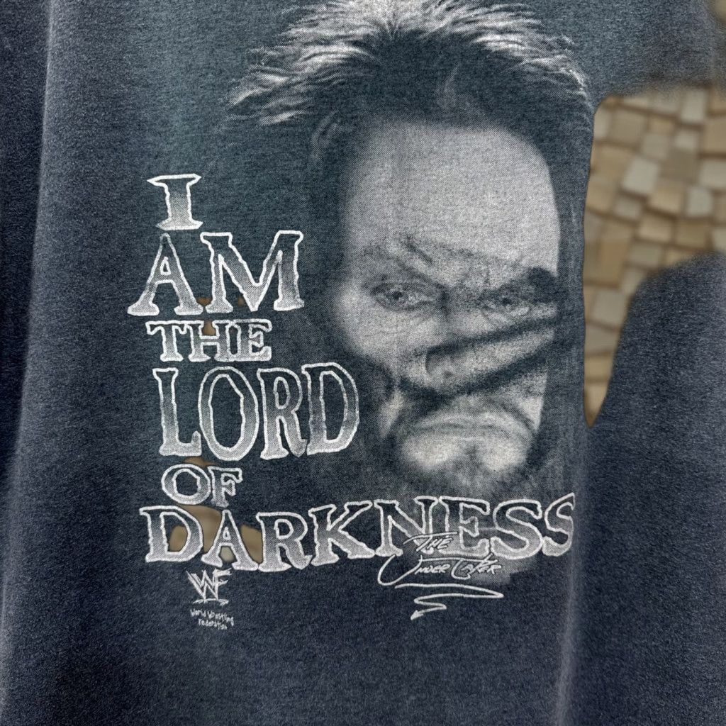 VINTAGE The Undertaker T-Shirt XL Gray Graphic Print WWF 90s Classic Mens