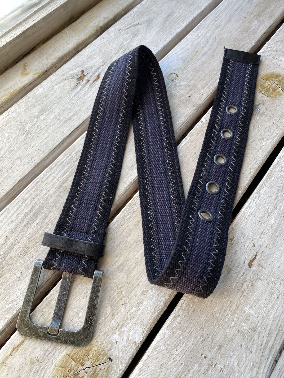 Vintage JapaneseCotton Punk Emo Rock Goth Y2K Drill belt