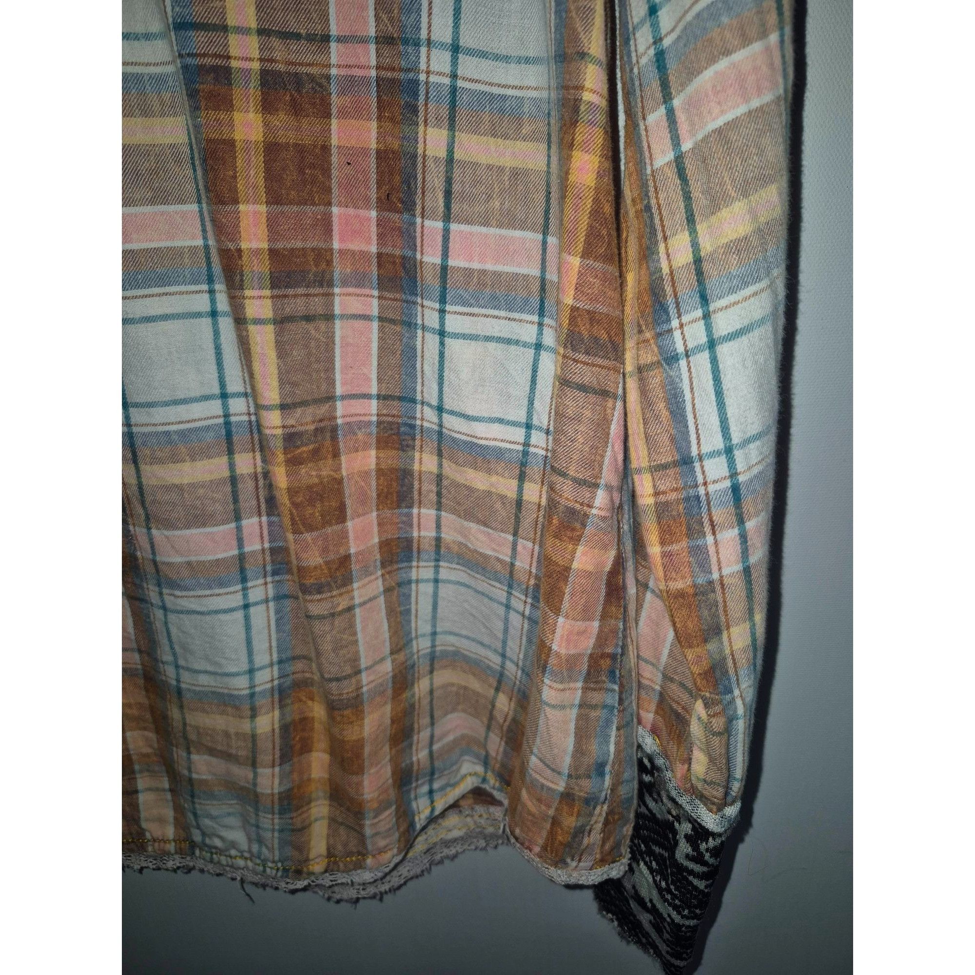Vintage Gimmiks BKE Womens Plaid Button-Up Shirt Lace Aztec Small Size S / US 4 / IT 40 - 6 Thumbnail