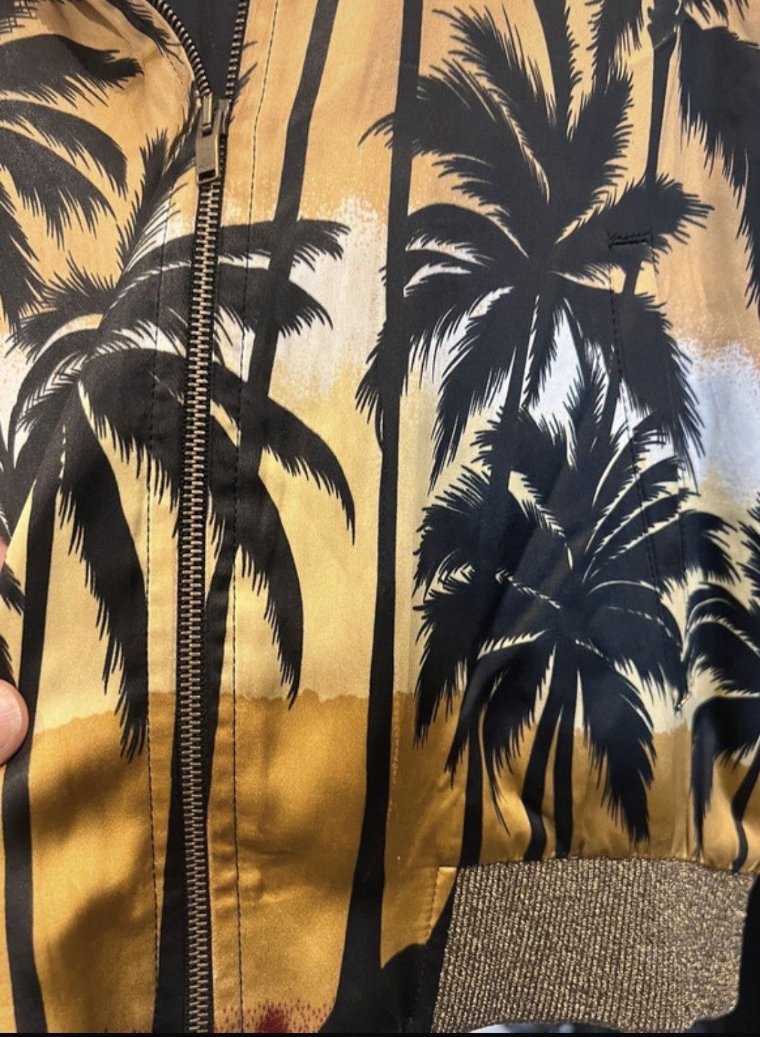Saint Laurent Paris Saint Laurent palms silk bomber jacket Size S / US 4 / IT 40 - 3 Thumbnail