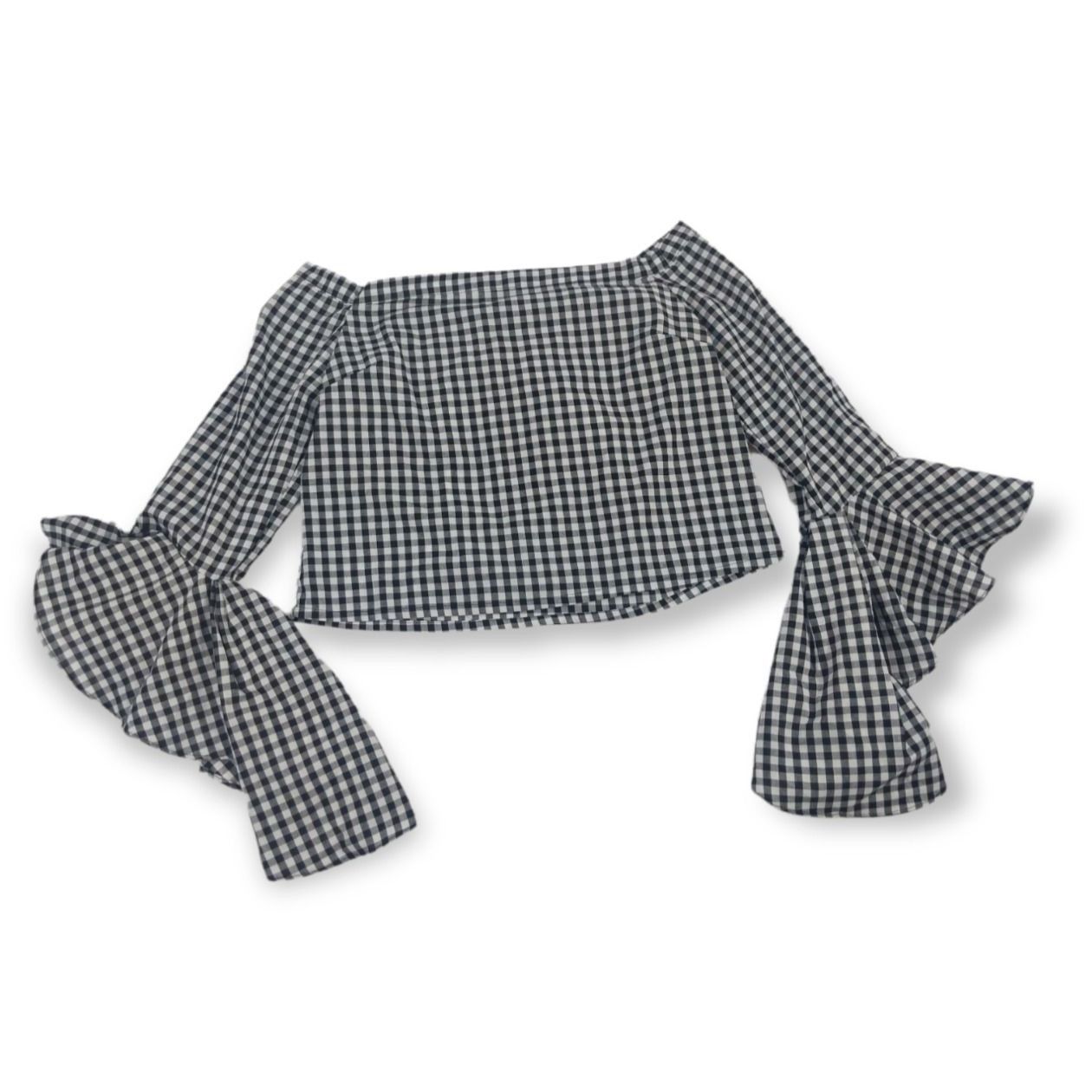 Forever 21 Forever 21 Misses Small Black and White Gingham Crop Top wit Size S / US 4 / IT 40 - 3 Thumbnail