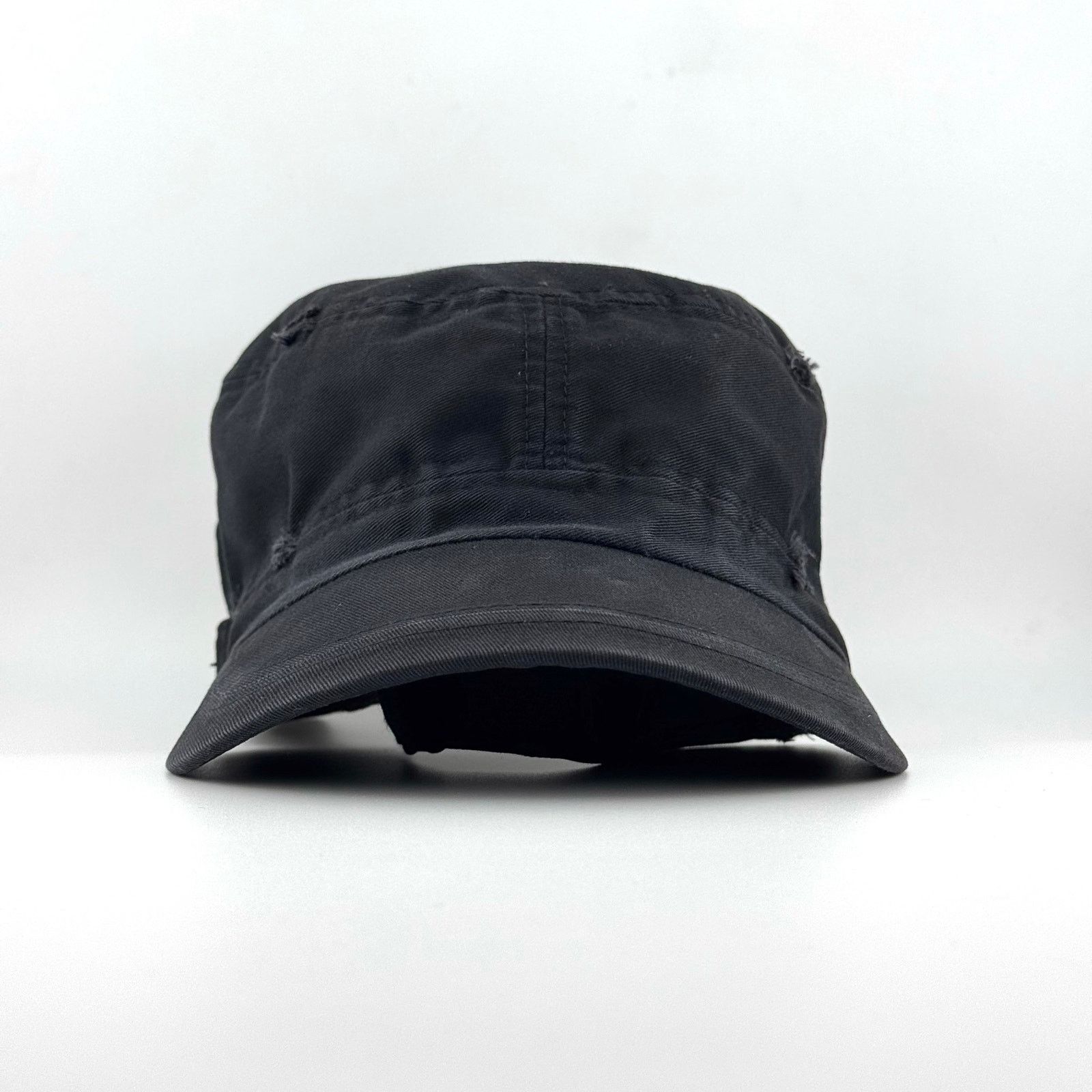 Japanese Brand Y2K Blank Distressed Military Work Hat VTG Patrol Cadet Cap Size ONE SIZE - 1 Thumbnail