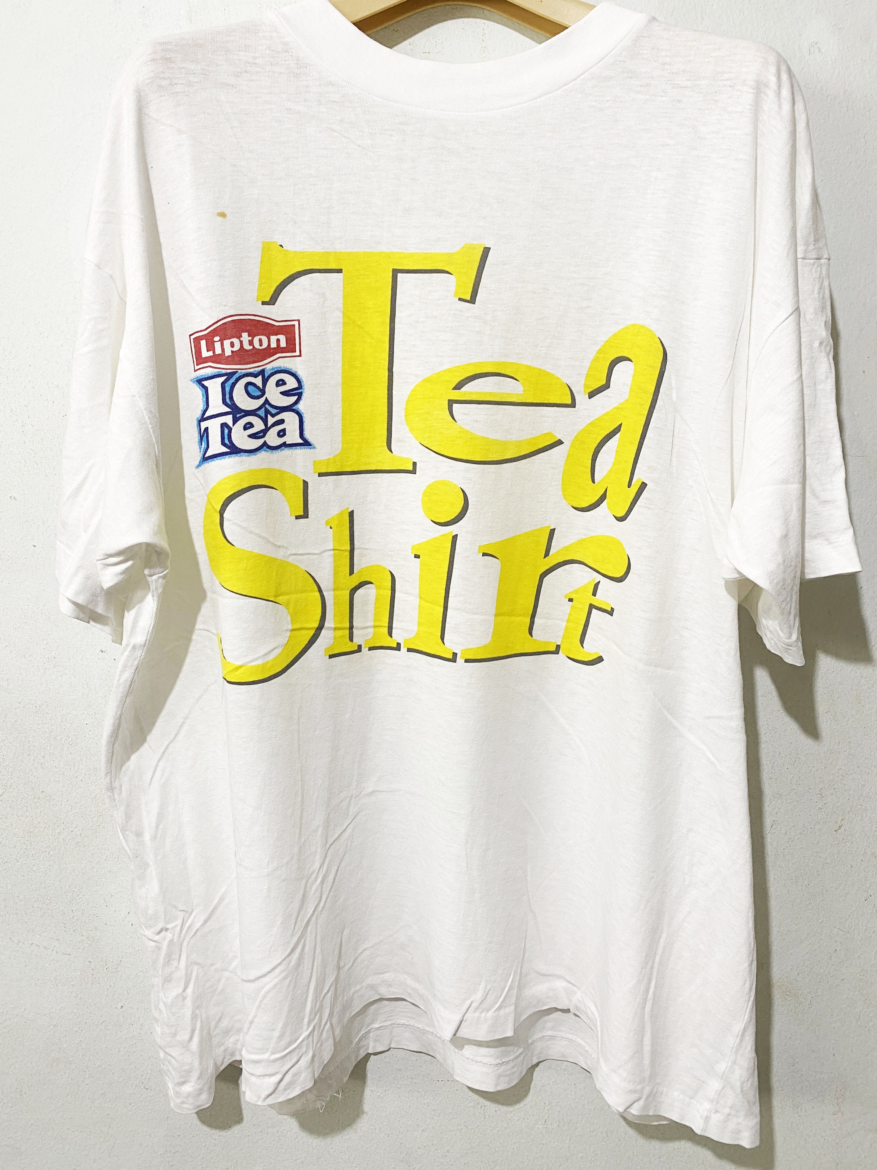 Vintage Vintage 90s Lipton Ice Tea Shirt Size US XL / EU 56 / 4 - 1 Thumbnail