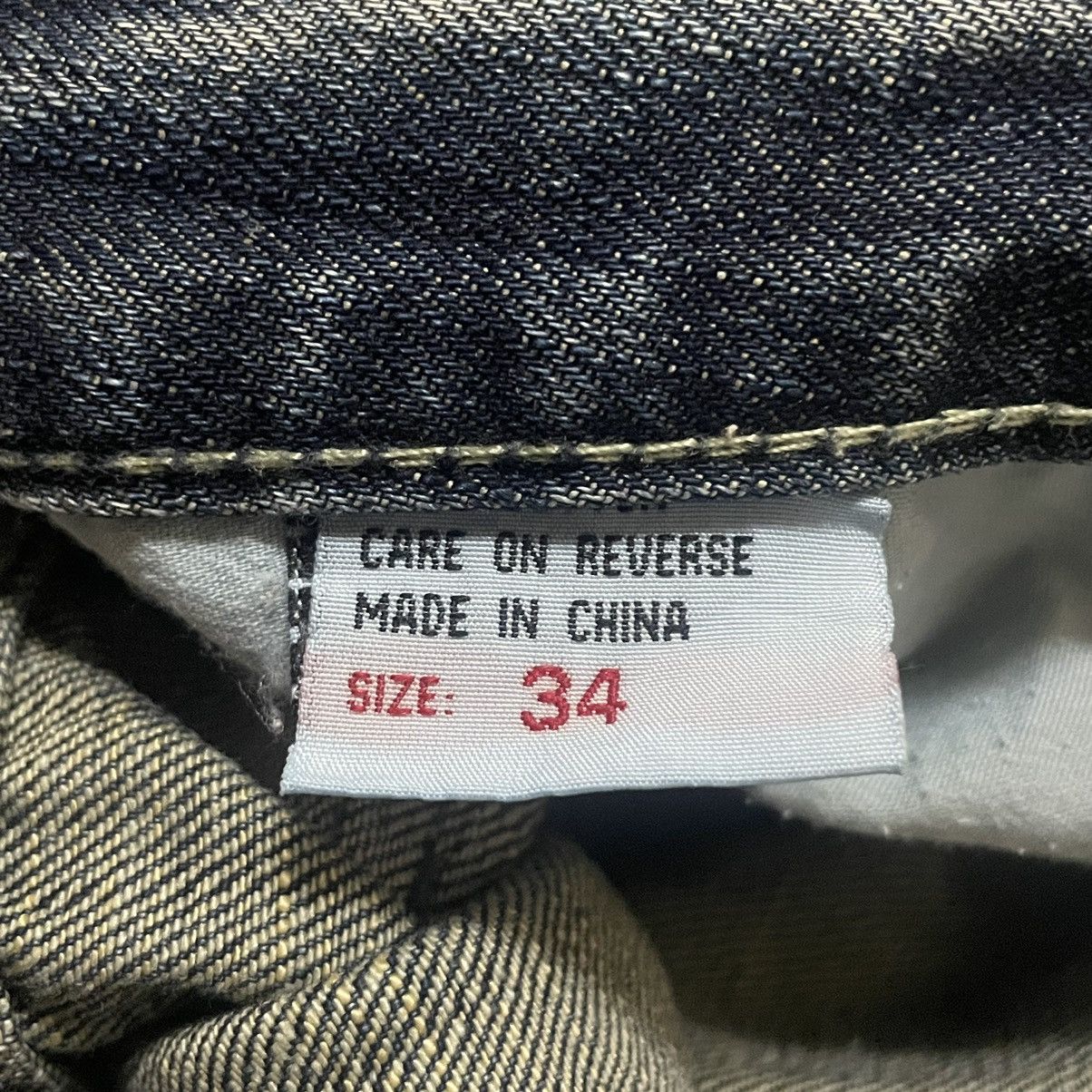 If Six Was Nine × Japanese Brand × Le Grande Bleu (L.G.B.) 🇯🇵 TSL JEANS POEM DISTRESSED DENIM PANTS Size US 35 - 22 Thumbnail