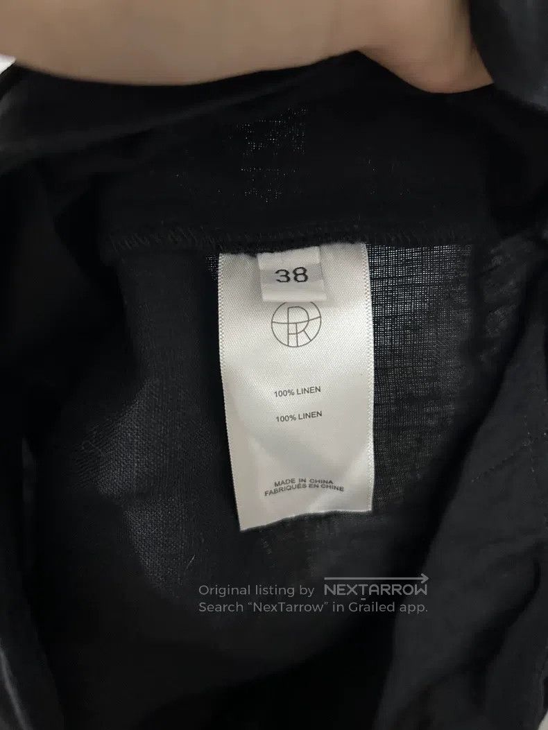 The Row The Row Black linen wide-leg pants Size 37" - 5 Thumbnail