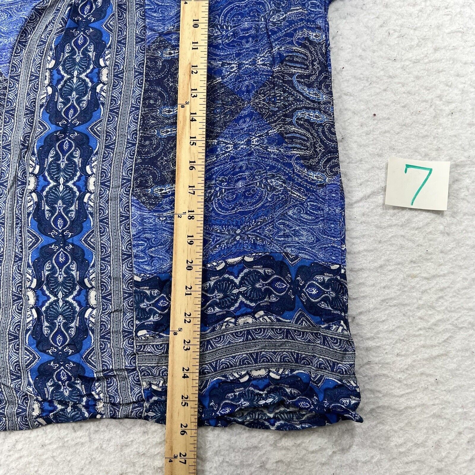 Lucky Brand Lucky Brand Blue & White Blouse Lightweight Top Size M / US 6-8 / IT 42-44 - 7 Thumbnail