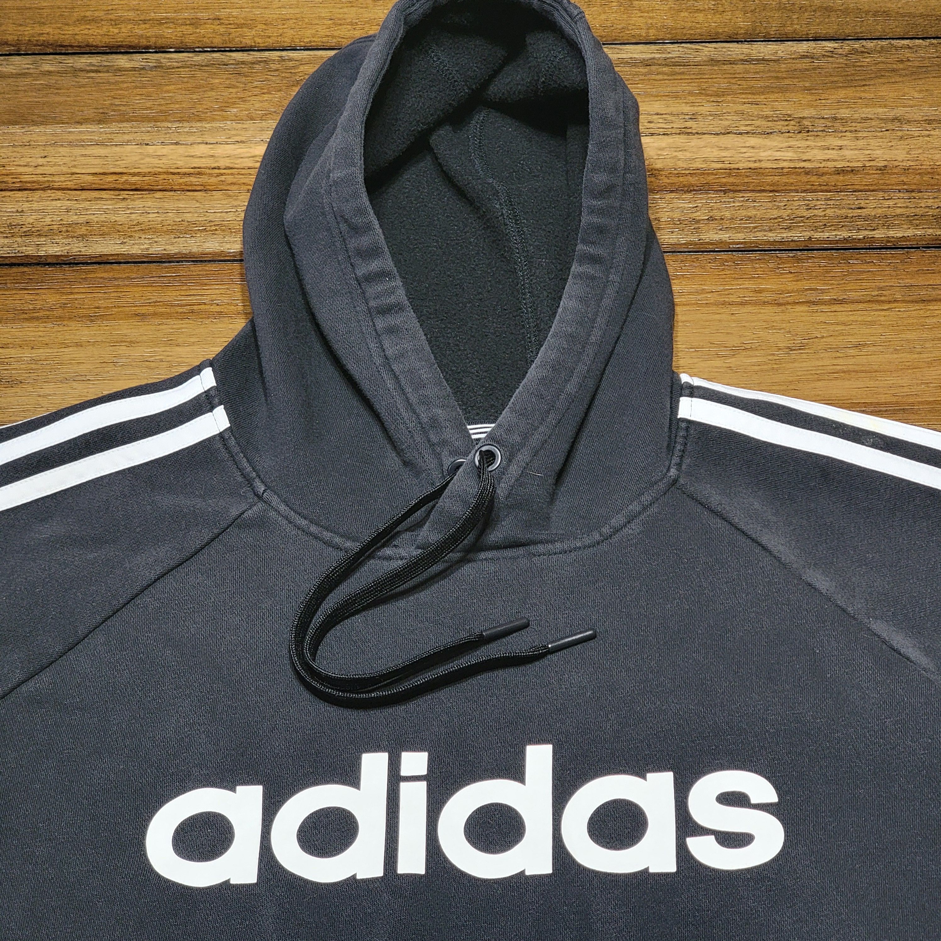 Adidas Adidas LS Pullover Unisex Hoodie Classic Stripes - Large Size US L / EU 52-54 / 3 - 2 Thumbnail