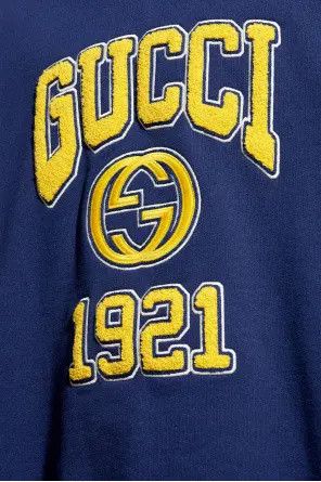 Gucci o1s1wg111025 Cotton Jersey Printed Hooded Sweatshirt Size US XXL / EU 58 / 5 - 5 Thumbnail