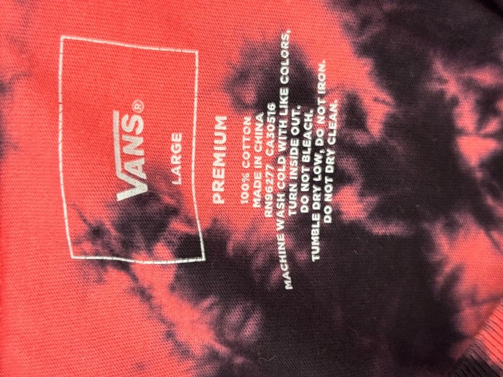 Vans Men's Vans Tie Dye Long Sleeve T-Shirt Size M Red Black Size US XL / EU 56 / 4 - 11 Thumbnail
