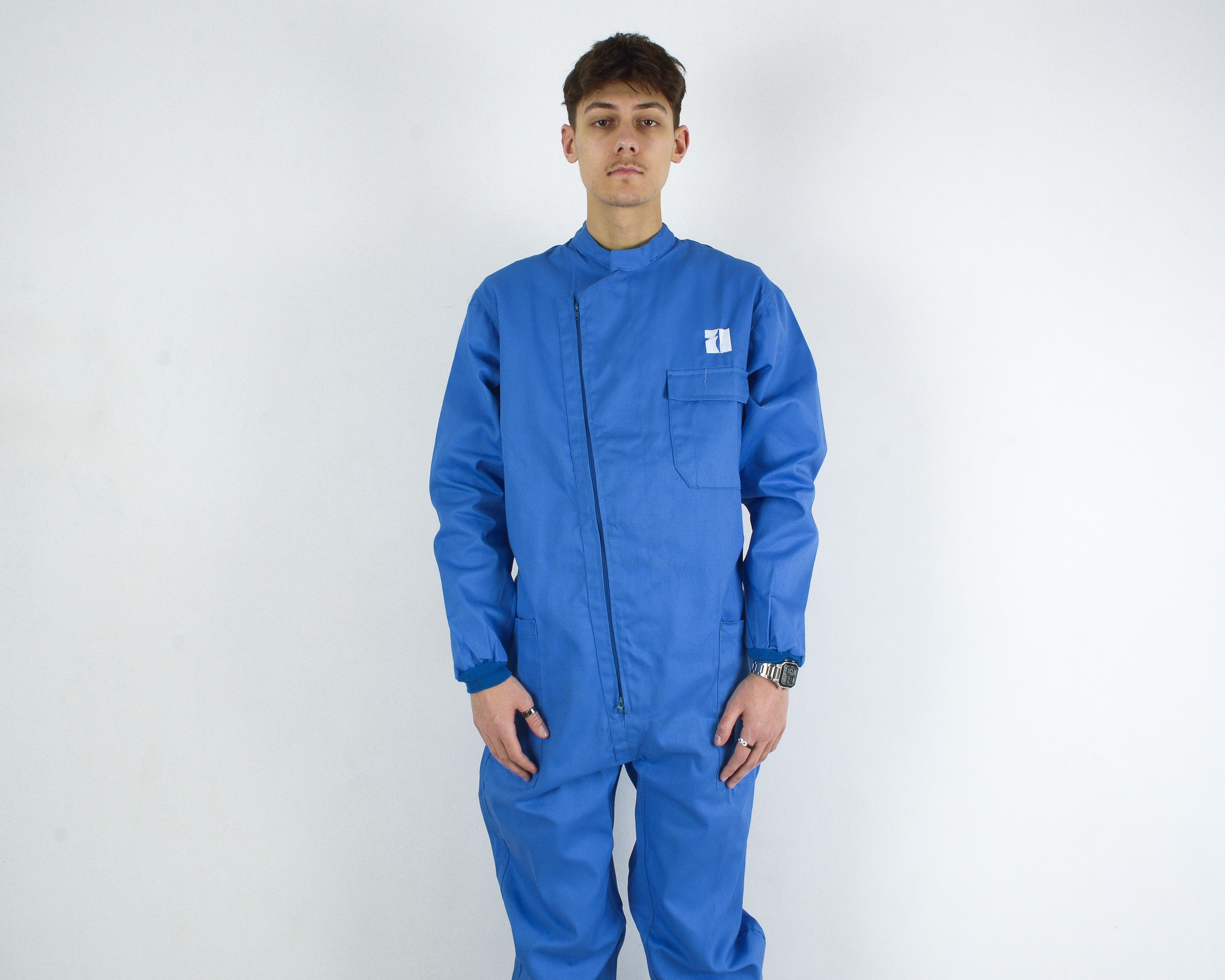 Japanese Brand ITURRI Crispy Cotton Overalls UK 42 US Boilersuit Jumpsuit L Size US 36 / EU 52 - 4 Thumbnail