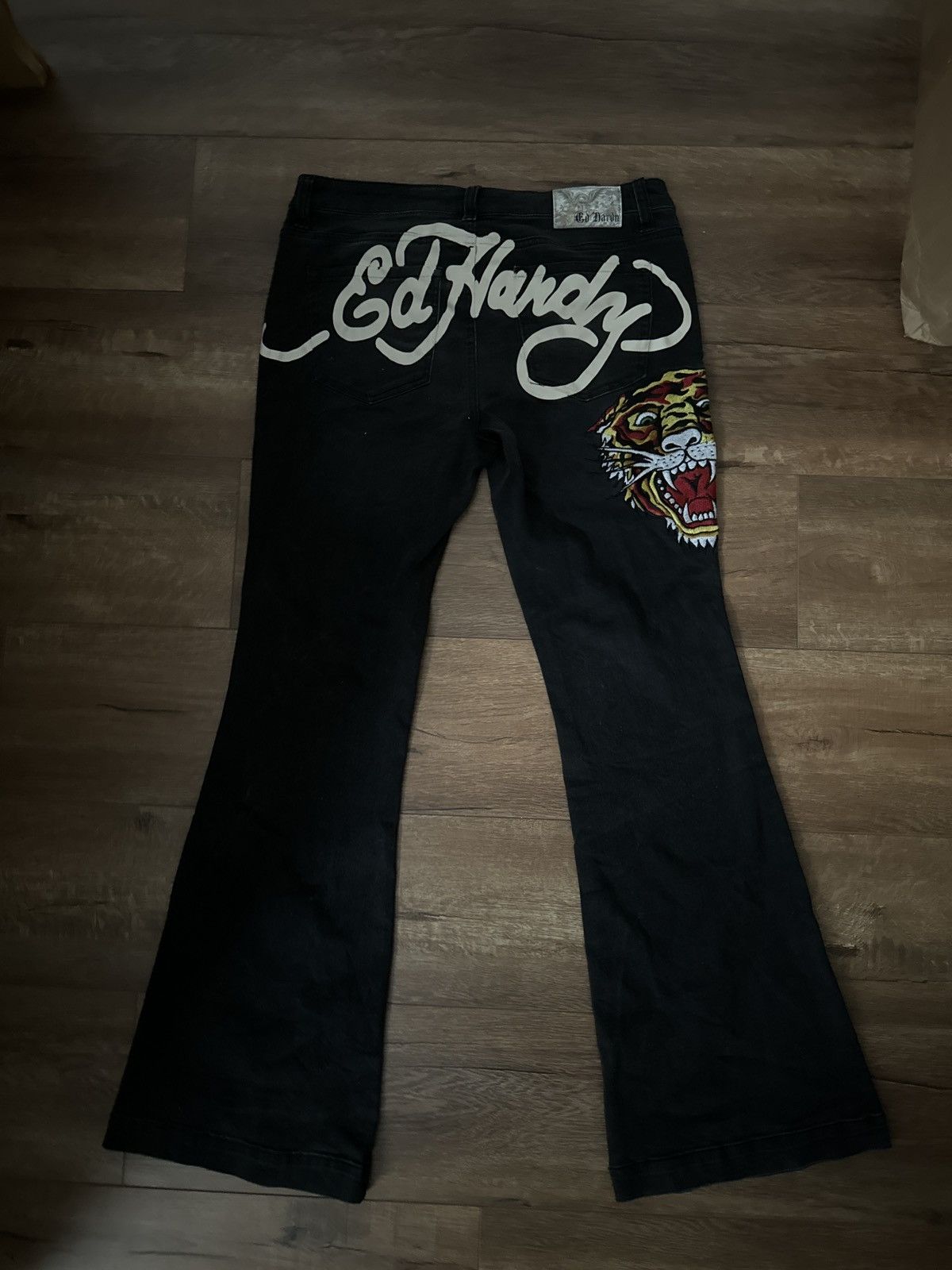 Ed Hardy Ed Hardy Tiger Head Slim Flare Jeans | Grailed