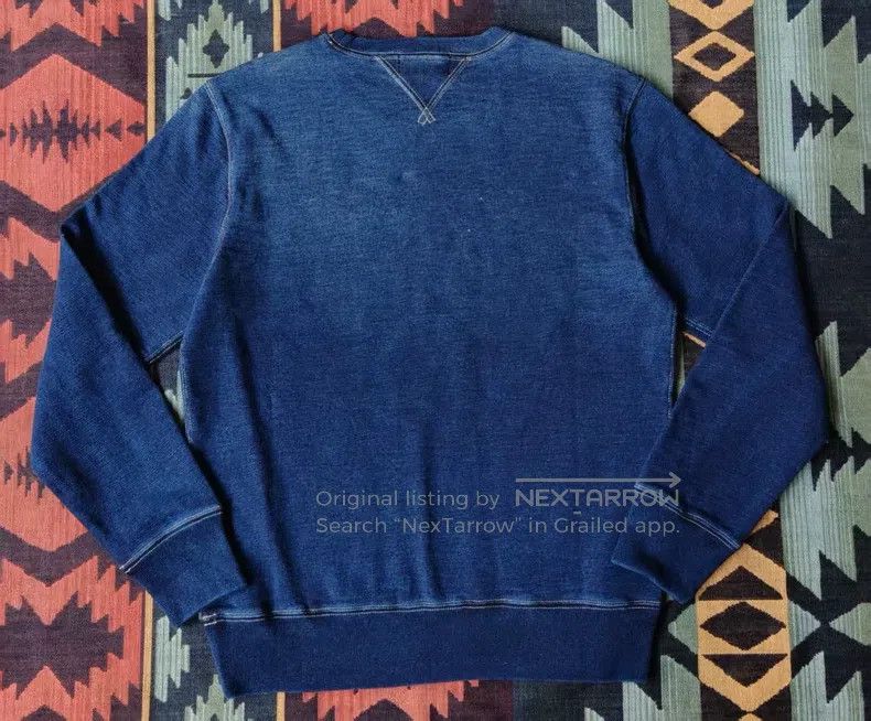 RRL Ralph Lauren RRL Ralph Lauren Indigo fleece crewneck sweatshirt Size US S / EU 44-46 / 1 - 2 Thumbnail
