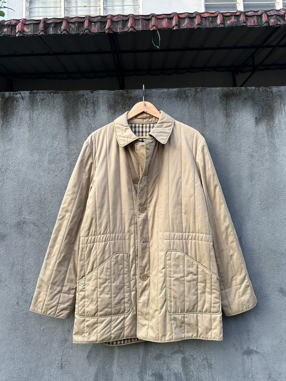 Aquascutum 👹Aquascutum Novacheck Lined Quilted Jacket Size US L / EU 52-54 / 3 - 1 Thumbnail