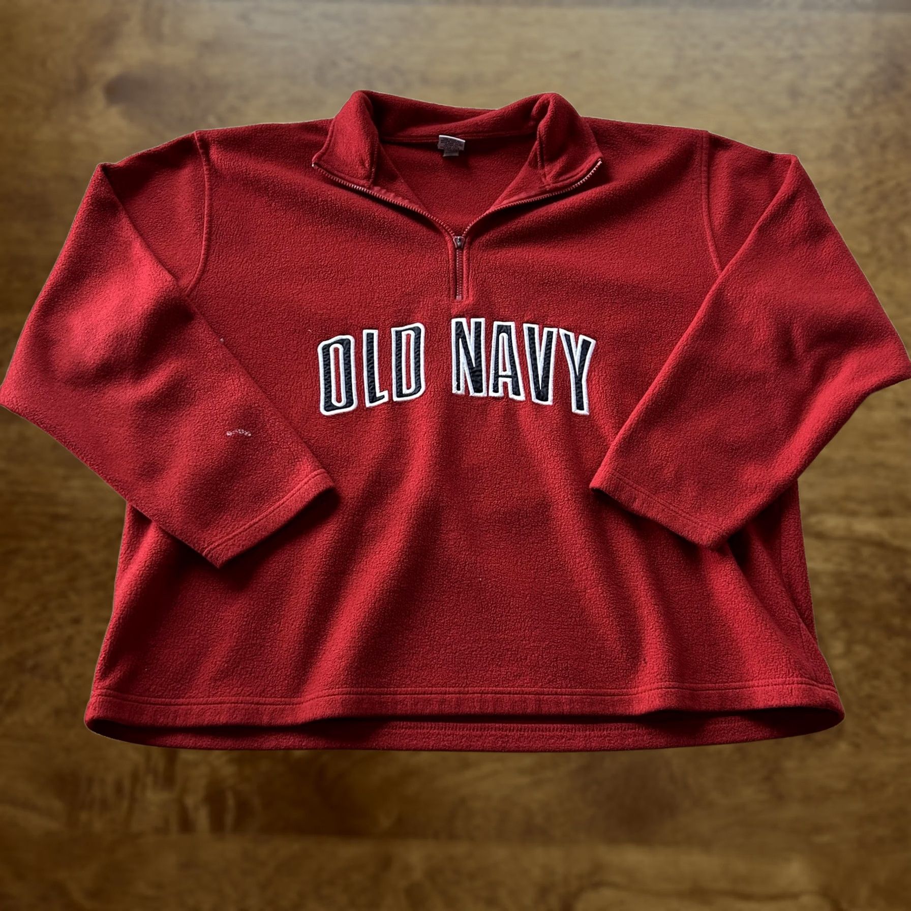 Old Navy Y2K Old Navy Sweatshirt Mens 2XL Red Fleece 1/4 Zip Pullover Logo Size US XXL / EU 58 / 5 - 1 Thumbnail