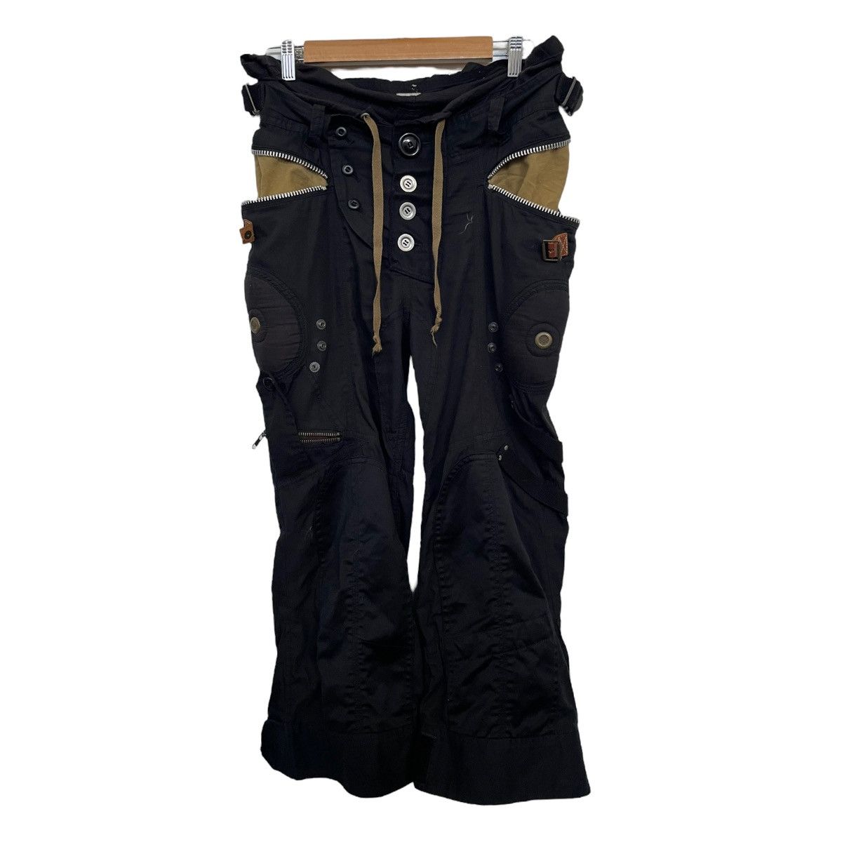 Pre-owned Le Grande Bleu L G B Lgb 3/4 Pilot Cargo Pants In Black