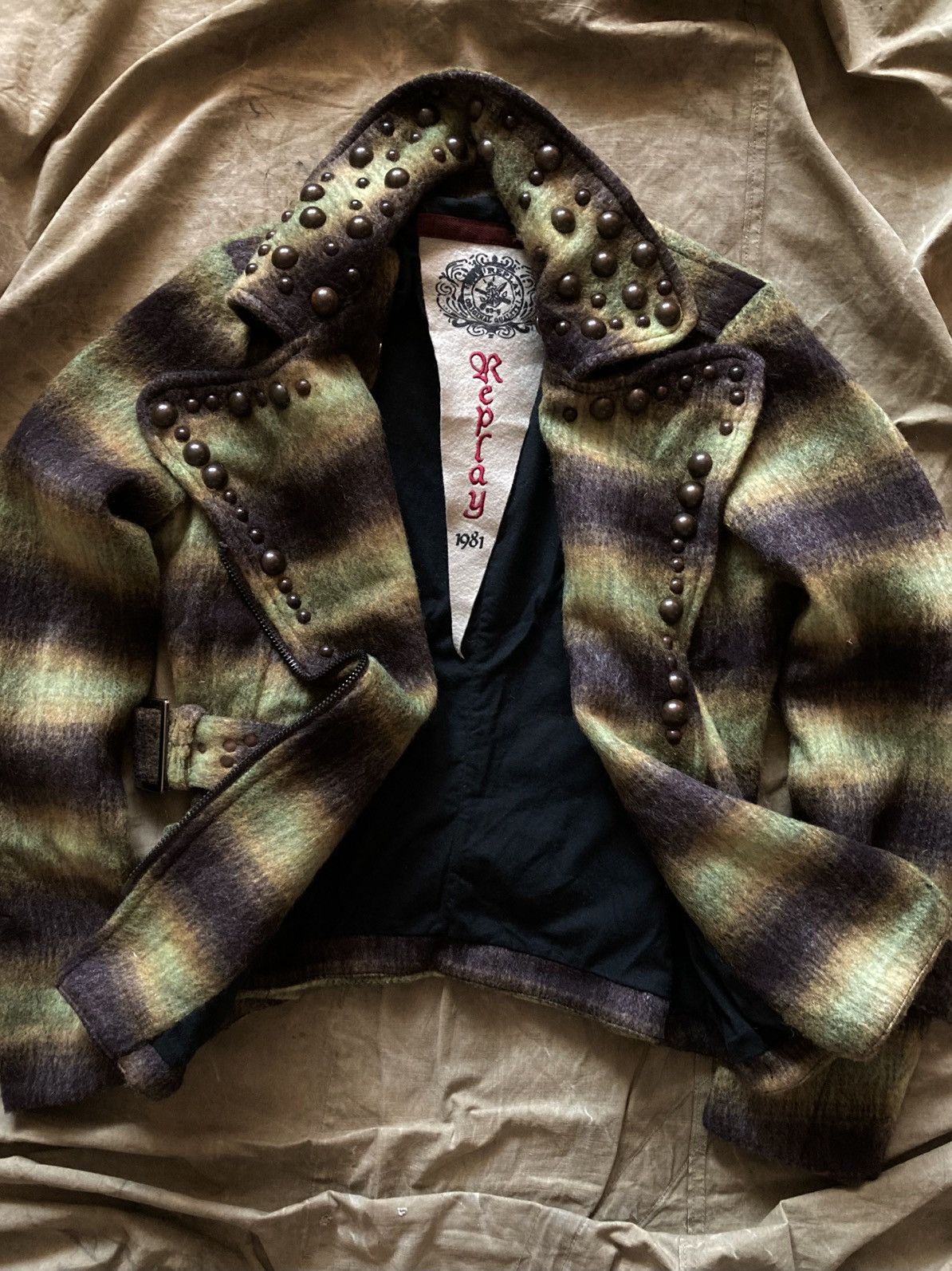 Replay Replay 1981 Wool and Mohair Biker Jacket Women’s Size M Size M / US 6-8 / IT 42-44 - 5 Thumbnail