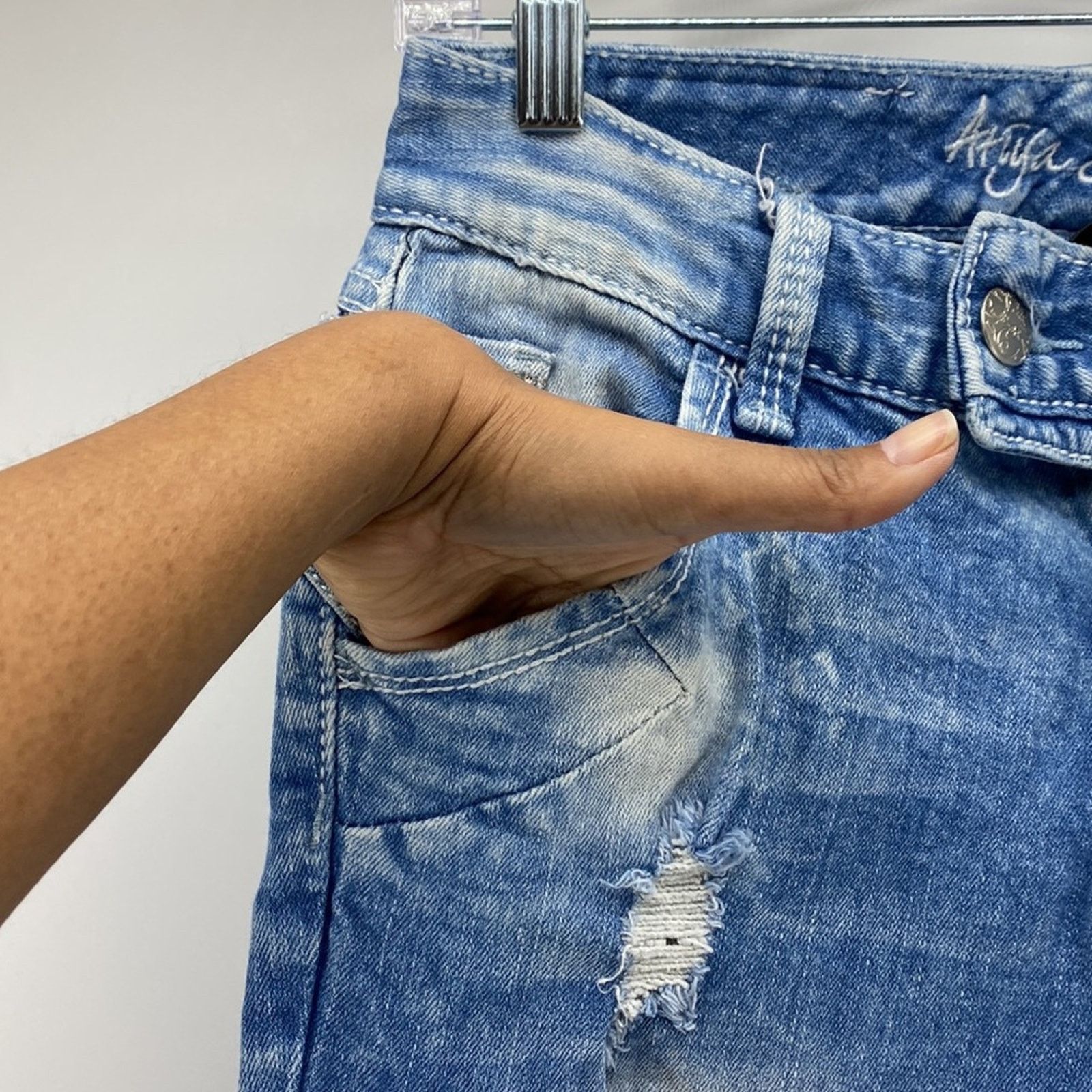Other Ariya Vintage Y2K deconstructed lowrise flare jeans sz 7/8 Size 26" / US 2 / IT 38 - 6 Thumbnail
