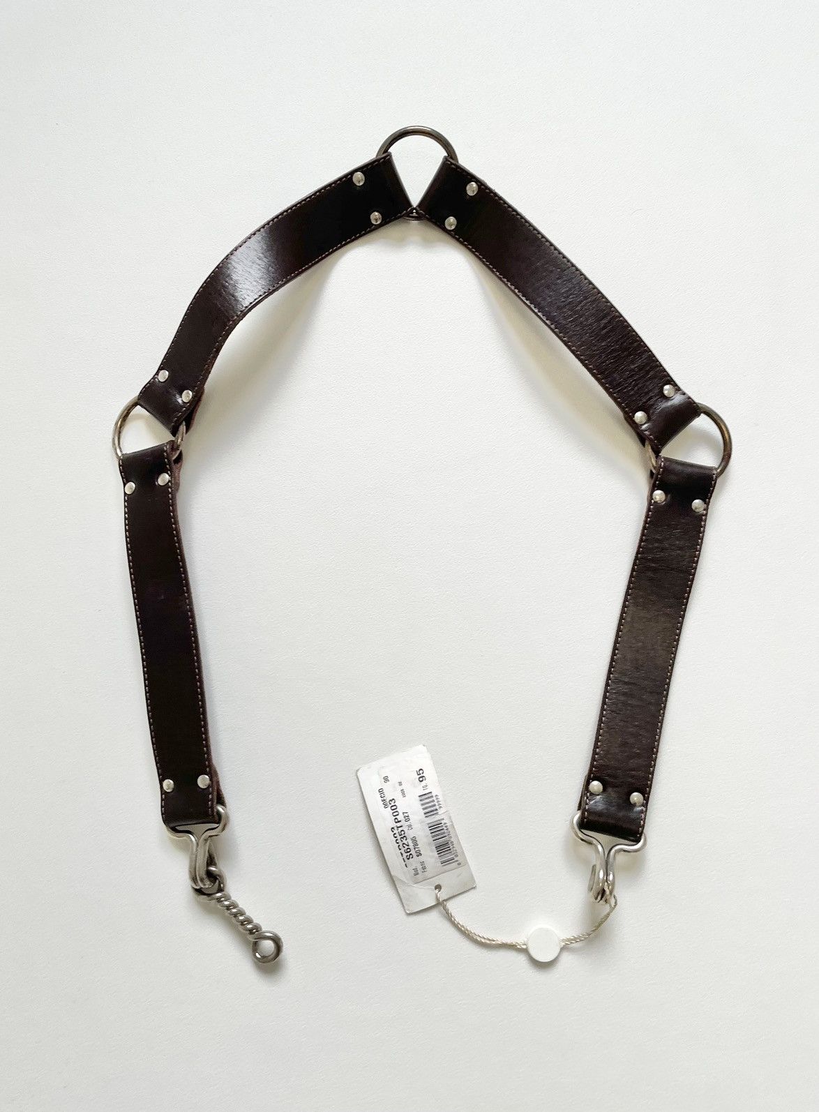 Maison Margiela A/W 06 Brown Leather ‘Bondage Belt’ Size 34 - 1 Thumbnail