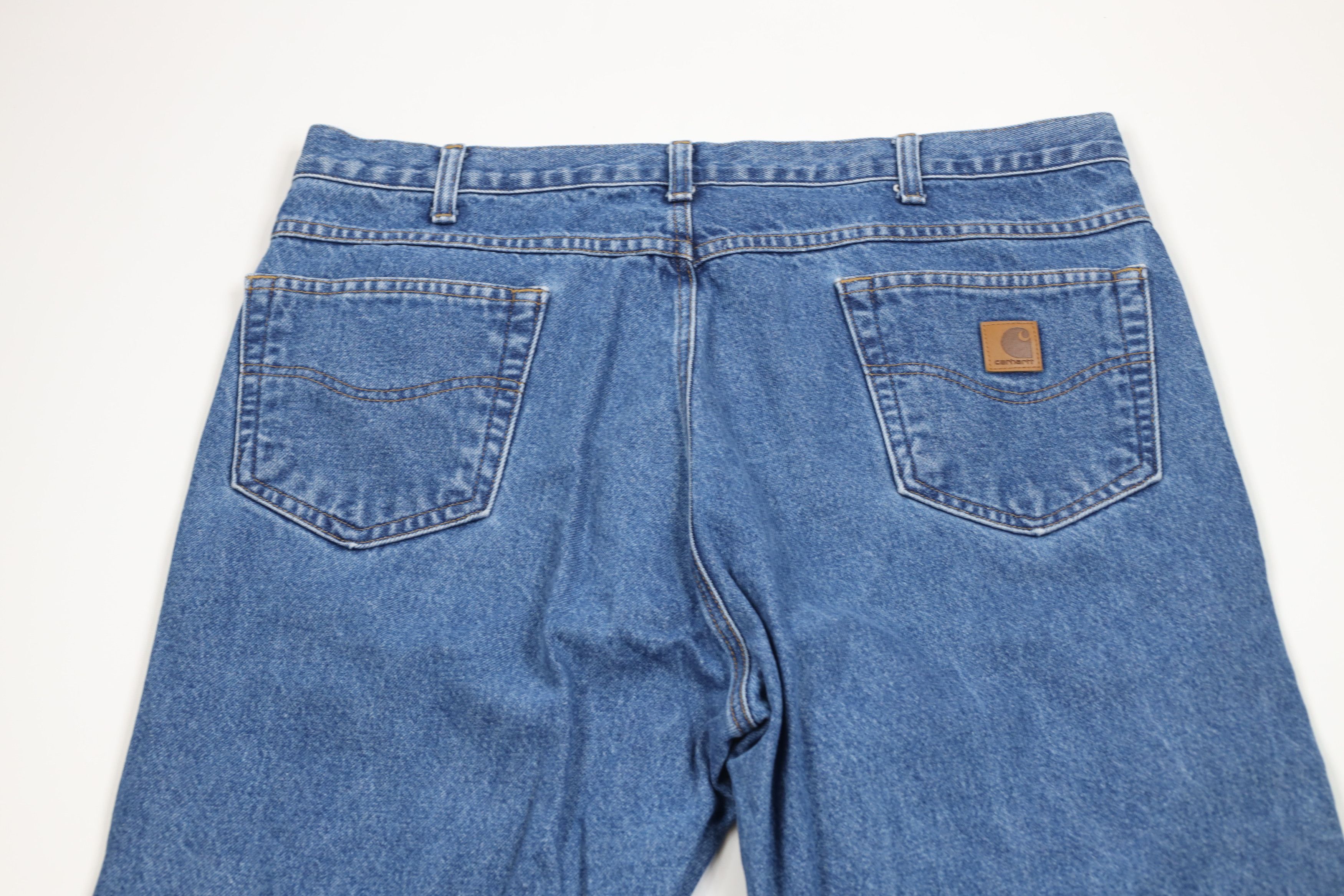 Carhartt Vintage Y2K Carhartt Spell Out Straight Leg Denim Jeans Blue Size US 40 / EU 56 - 9 Thumbnail