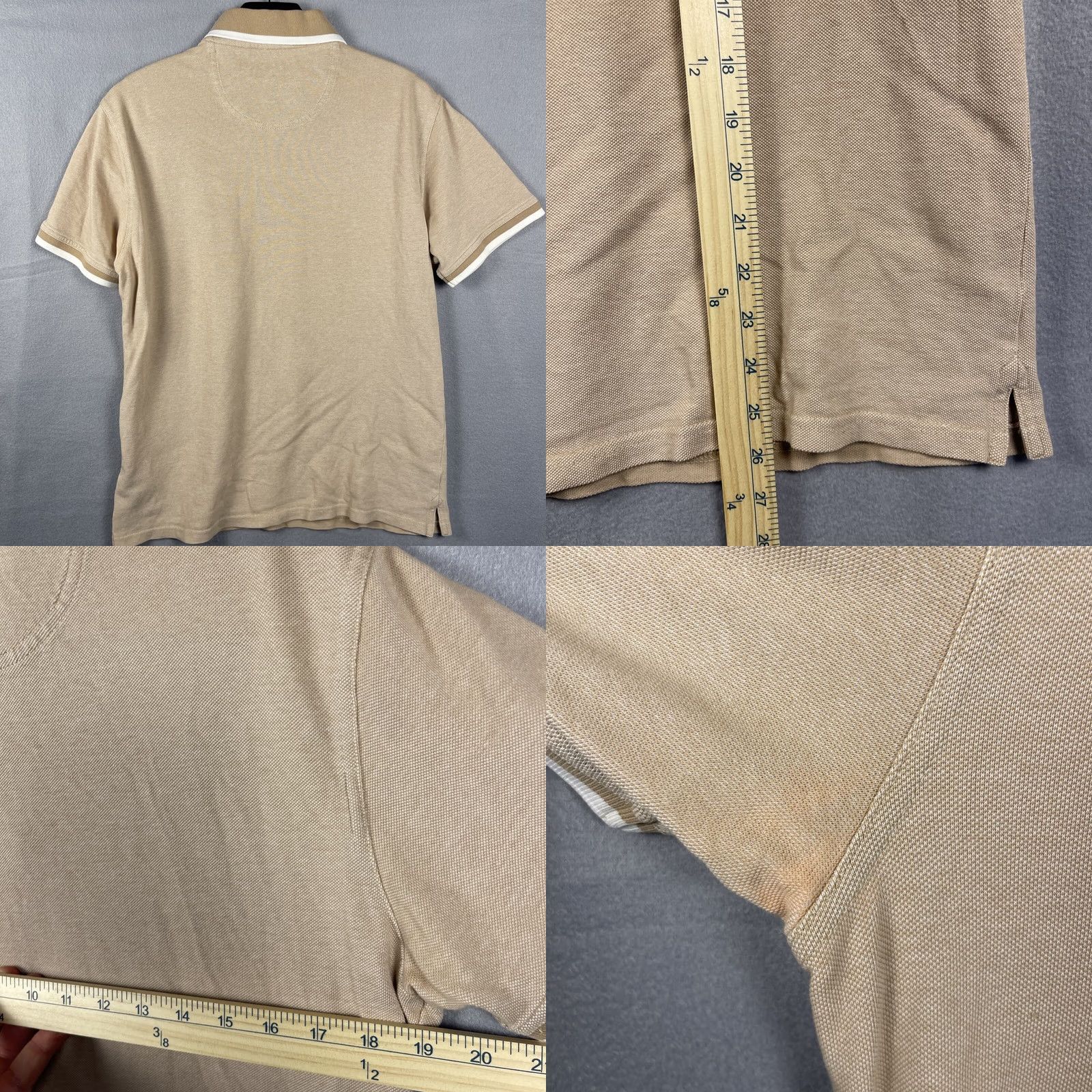 Barbour Barbour Polo Shirt Women Medium Sand Stripe Cotton Short Sleeve Collared Beigepreppy Classic Sports Size M / US 6-8 / IT 42-44 - 8 Thumbnail