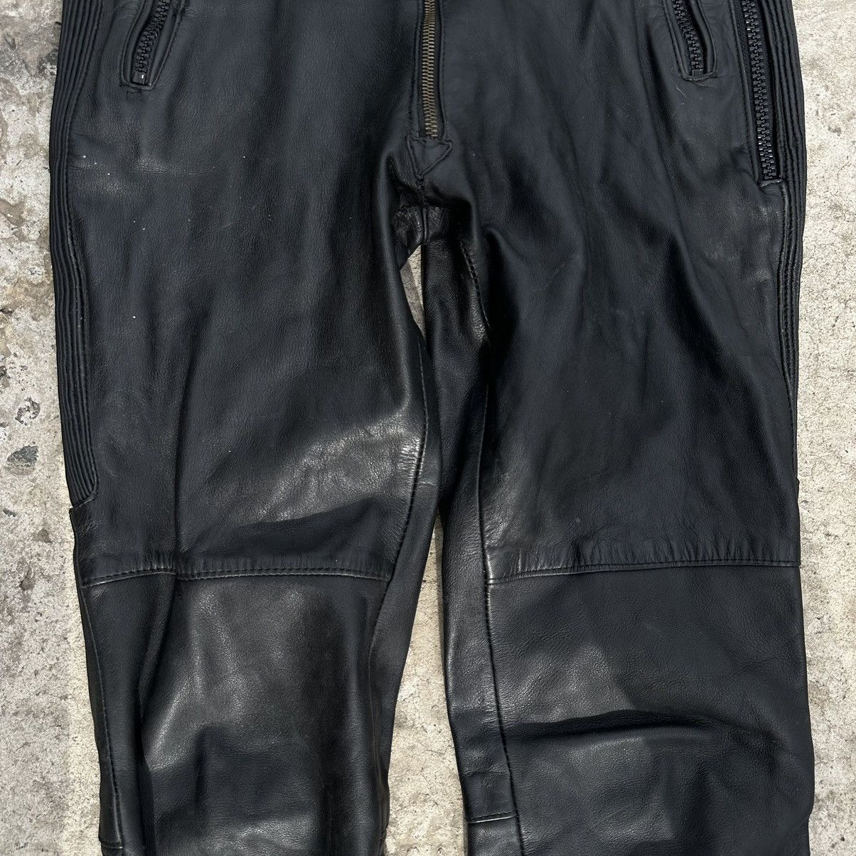 Vintage Vintage Moto Leather Pants Overalls Size 42 Style USA 00s Size 28" / US 6 / IT 42 - 4 Thumbnail