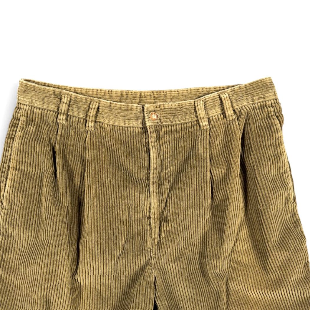 American Eagle Outfitters VINTAGE American Eagle Outfitters Pants Mens 35x33 Corduroy Pleated 90s Brown Wide Wale Chino Style 90s Mens Size US 35 - 3 Thumbnail