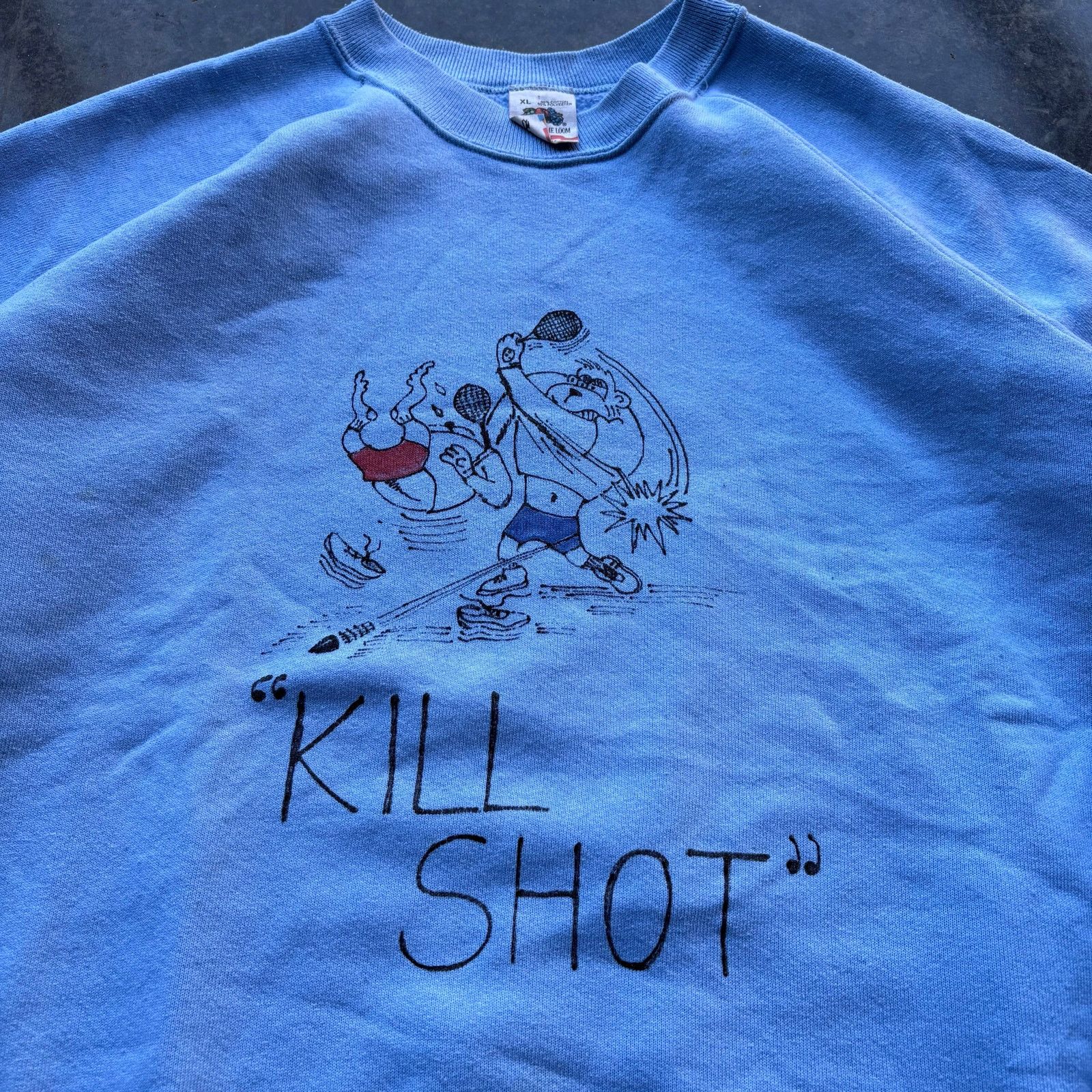 Fruit Of The Loom Funny Vintage Kill Shot Sweatshirt Unique Size US XL / EU 56 / 4 - 2 Thumbnail