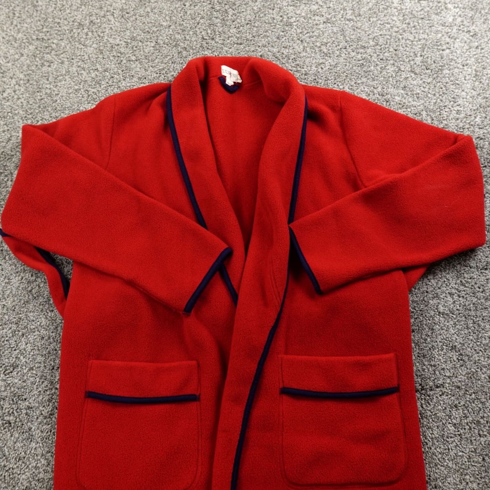J.Crew VTG J.CREW Robe Mens XS Red Fleece Belted Shawl Tie Night USA Sleep Bath Bathrobe Shoal Oarsman Preppy USA Mens XS Red VTG J.CREW Robe Size US XS / EU 42 / 0 - 3 Thumbnail