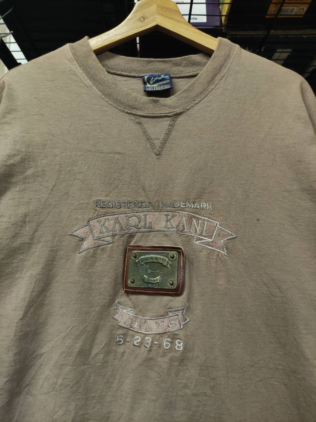 Karl Kani Rare! Vtg 90's Karl Kani Steel Plate Og Logo Made in USA Size US XL / EU 56 / 4 - 1 Thumbnail
