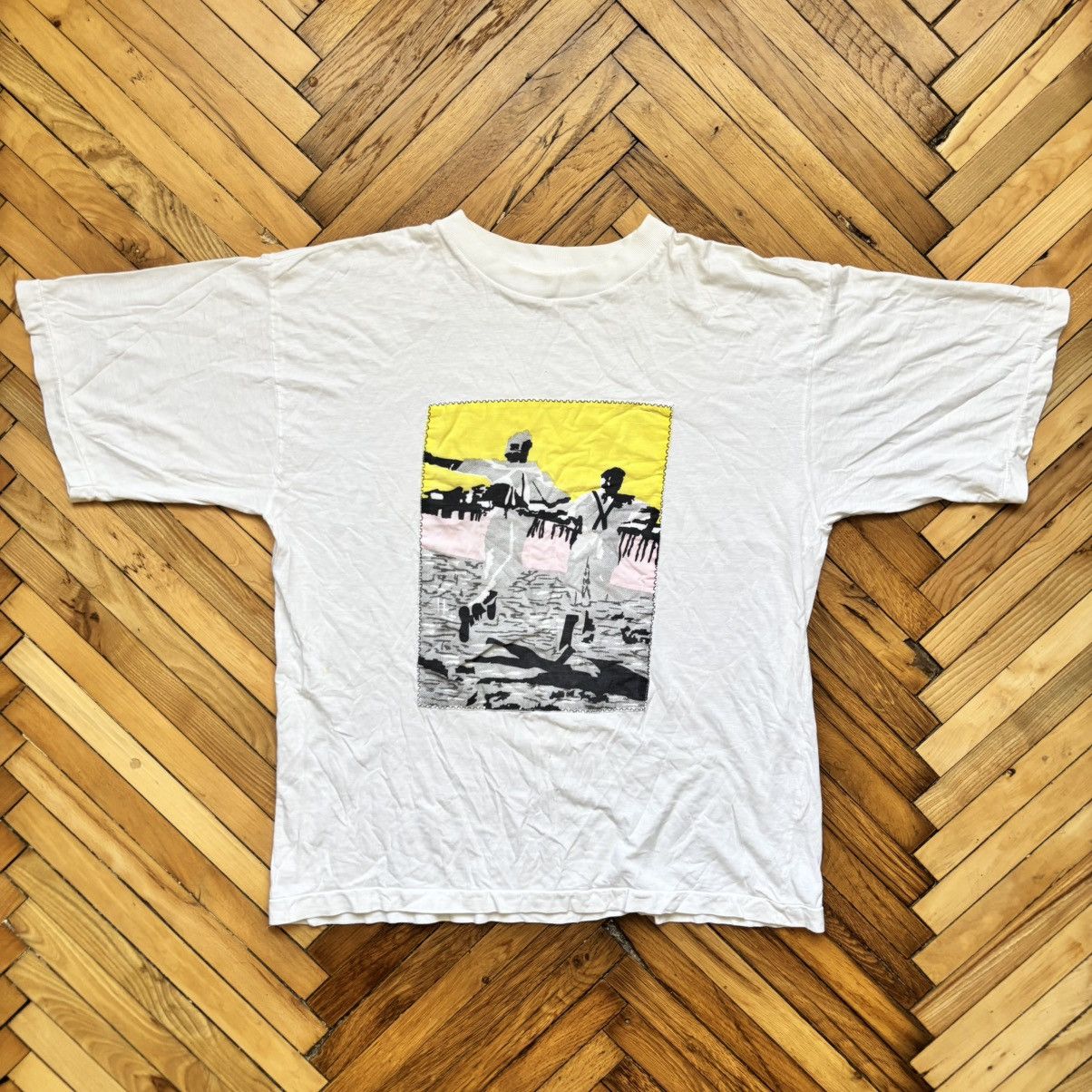 Vintage Vintage 80’s Avant-Garde T-Shirt Grunge ERD Punk style Size US M / EU 48-50 / 2 - 2 Thumbnail