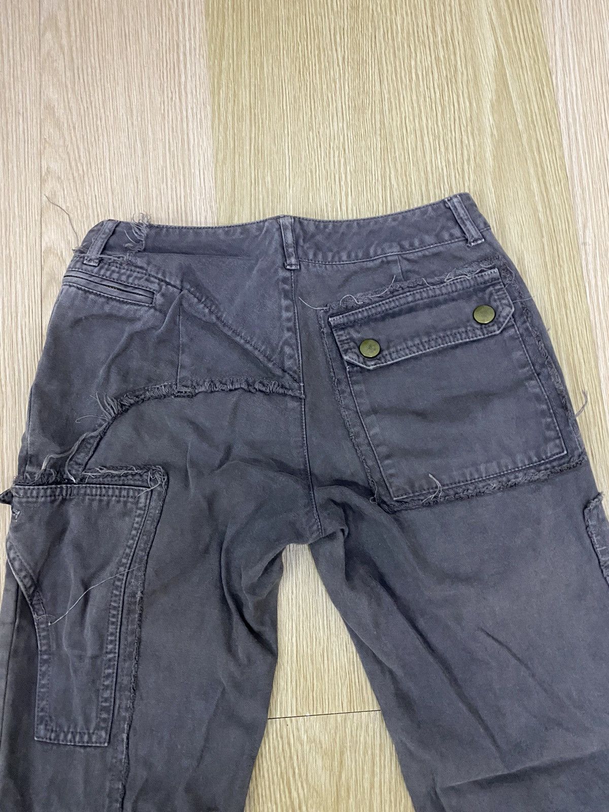 Japanese Brand × Vintage Vintage Masculo patches distress flare pant Size 27" / US 4 / IT 40 - 6 Thumbnail