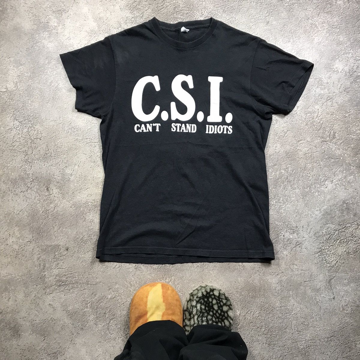 Vintage Vintage 90s Graphic Tee C.S.I. Cant Stand Idiots Skate L Size US L / EU 52-54 / 3 - 2 Thumbnail