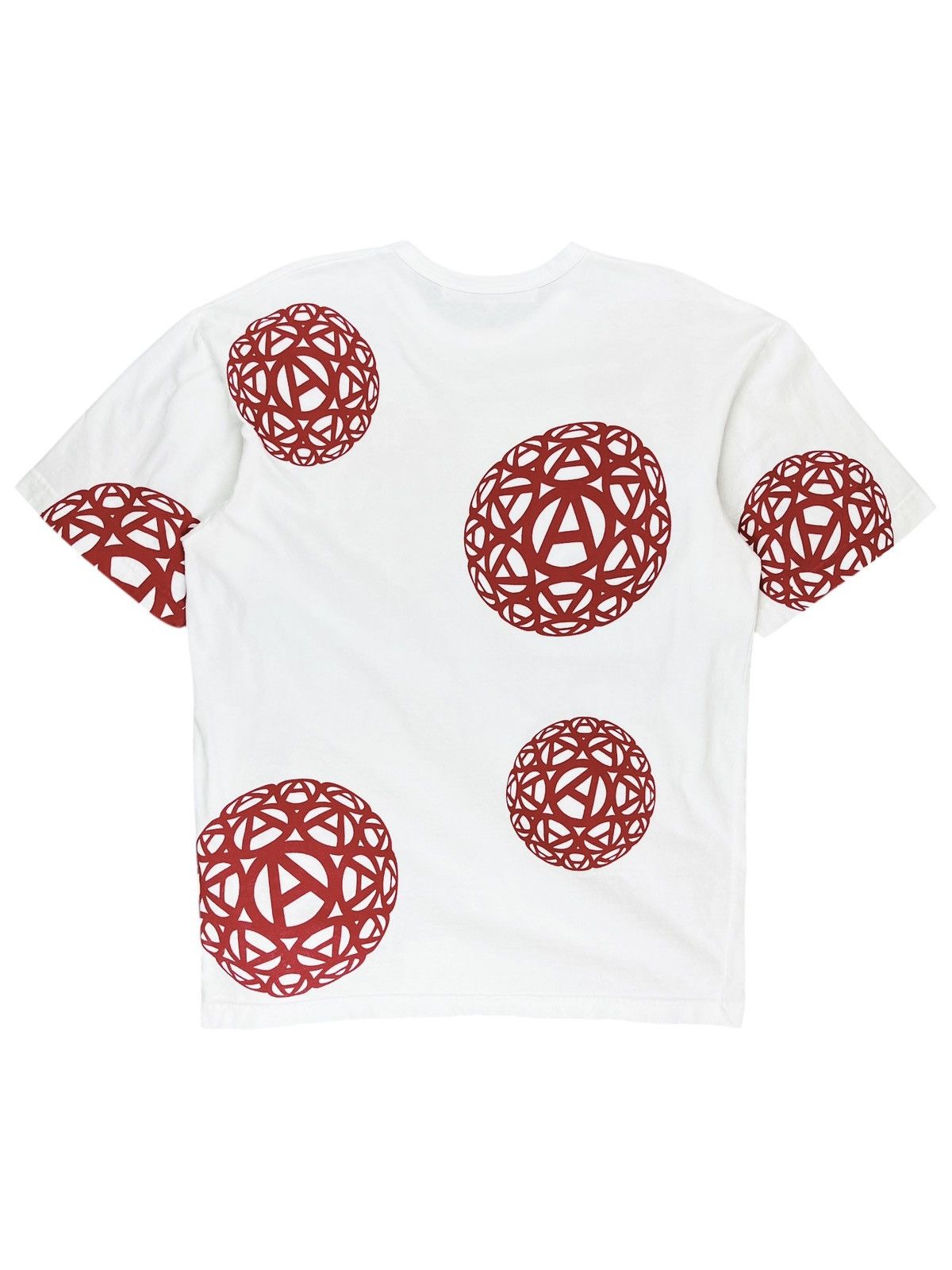 SS04 Junya Watanabe Anarchy Ball Print Tshirt Red