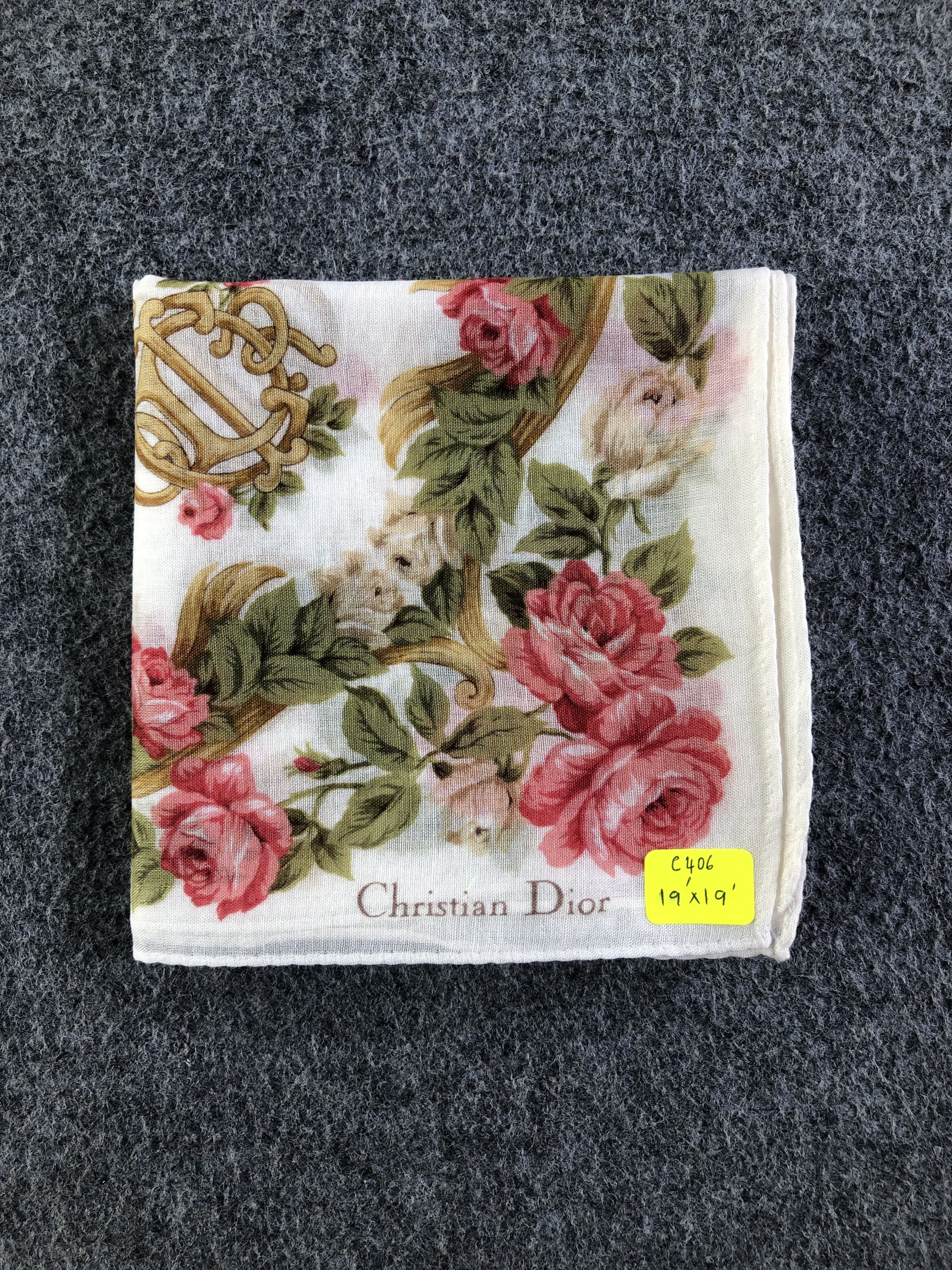 Vintage Christian Dior Handkerchief / Bandana / Neckerchief C406 Size ONE SIZE - 6 Thumbnail
