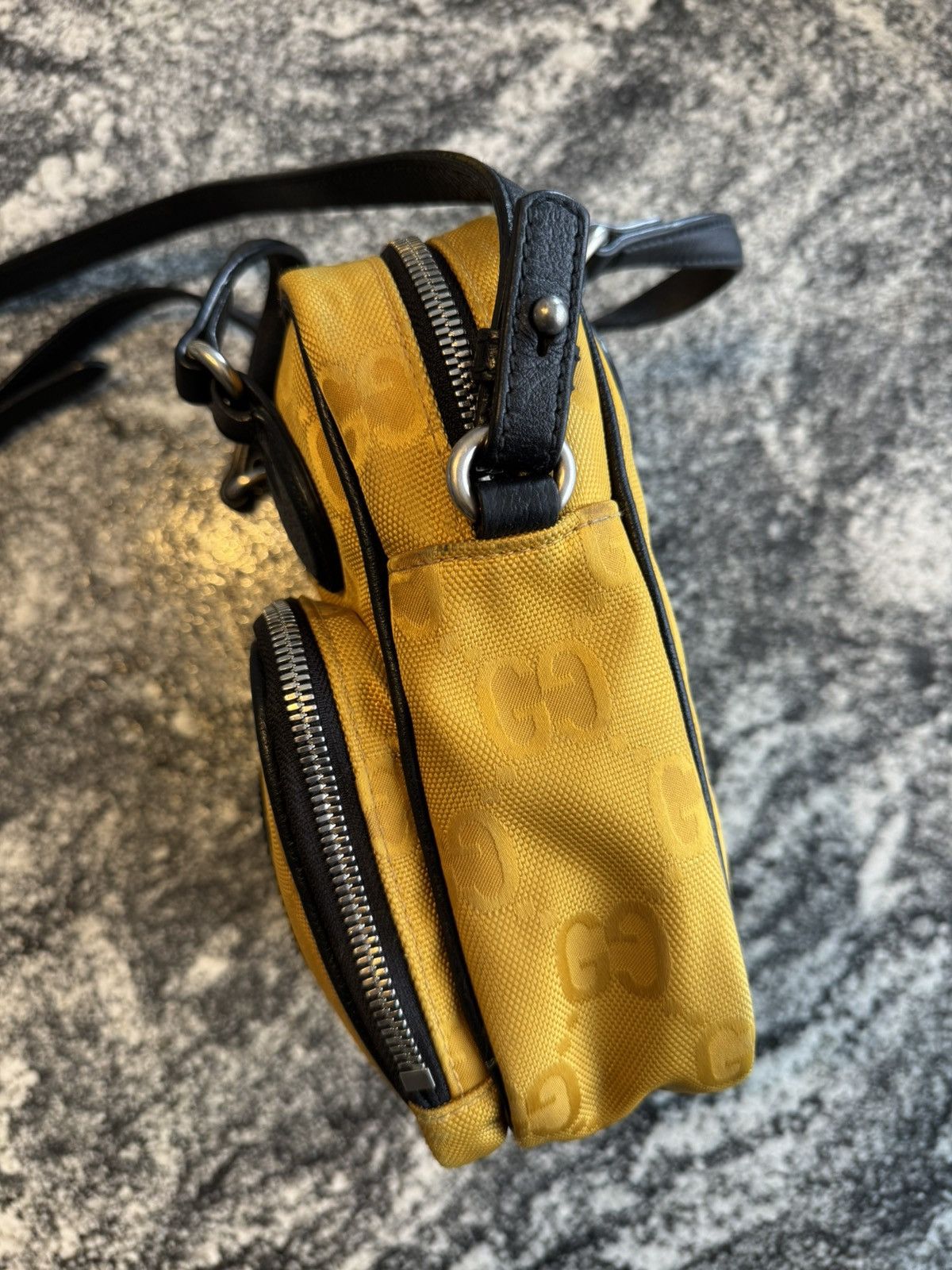 Gucci GUCCI Yellow GG Eco Black Leather Off The Grid Messenger Size ONE SIZE - 4 Thumbnail