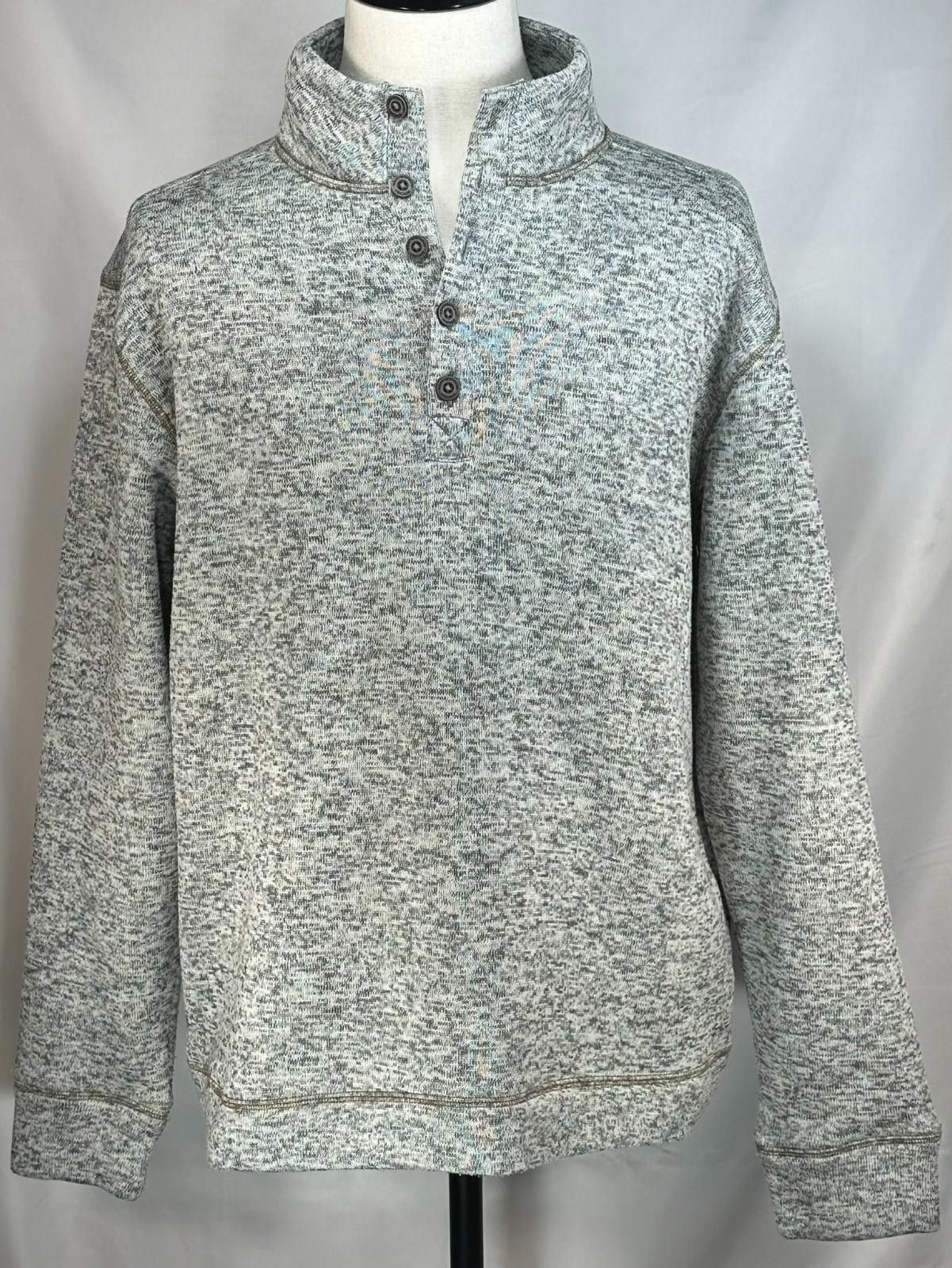 Weatherproof Weatherproof Vintage 1/4 Button Fleece Pullover Mens Gray L Size US L / EU 52-54 / 3 - 1 Thumbnail